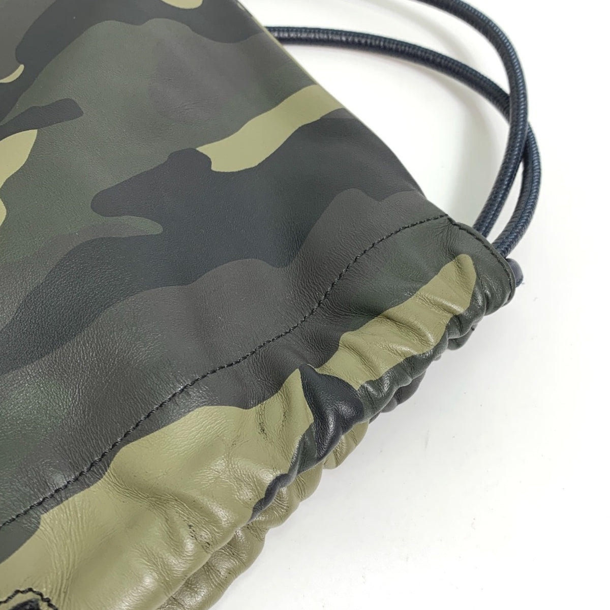 Dior Homme Green Leather Backpack (Pre-Owned)