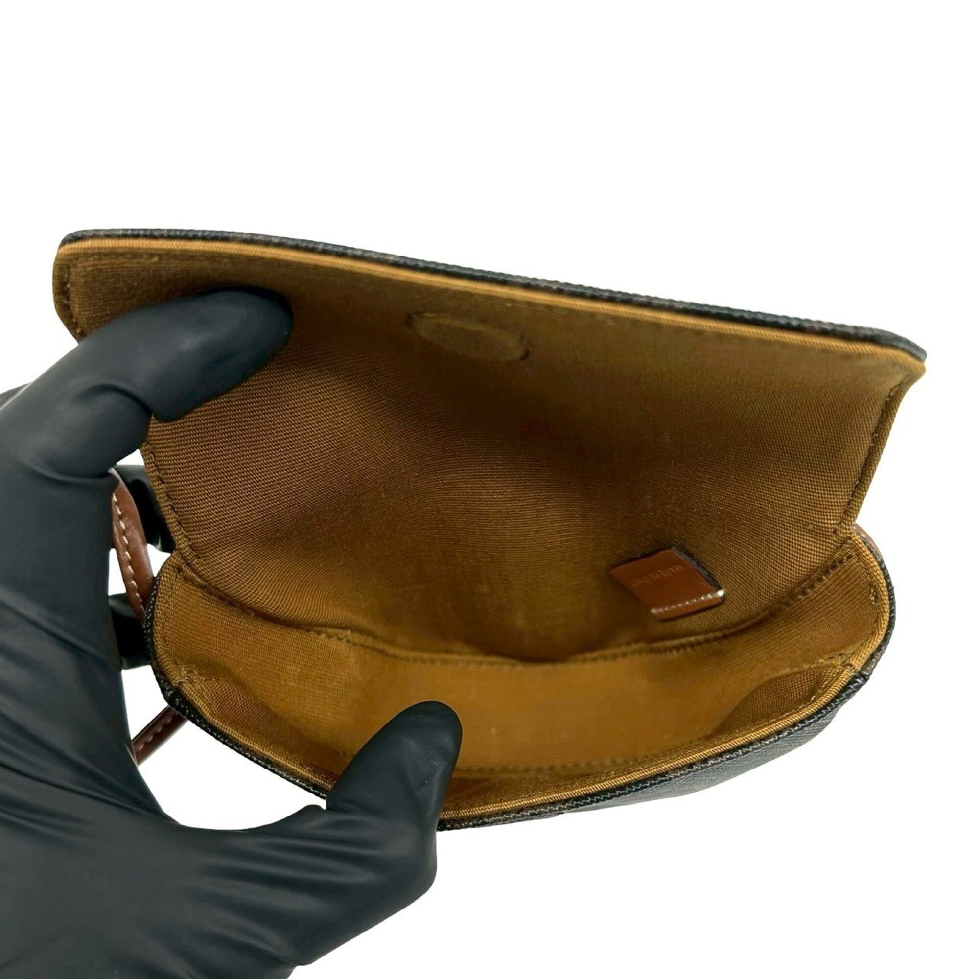Celine Brown Leather Pvc Pochette Shoulder Bag (Pre-Owned)