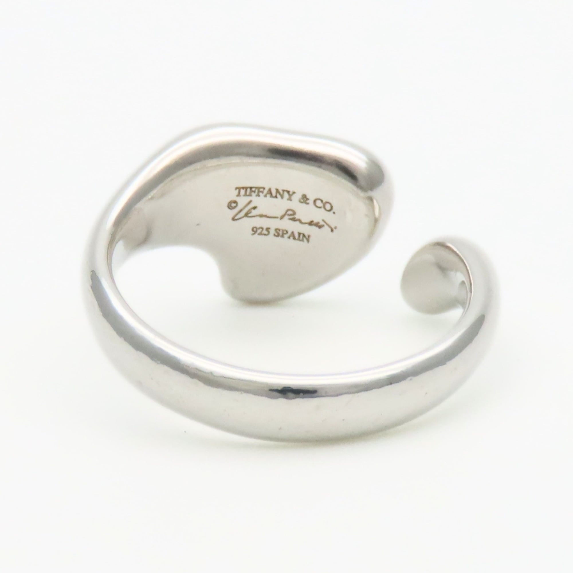 Tiffany Heart Silver Silver 925 Band Ring (Pre-Owned)
