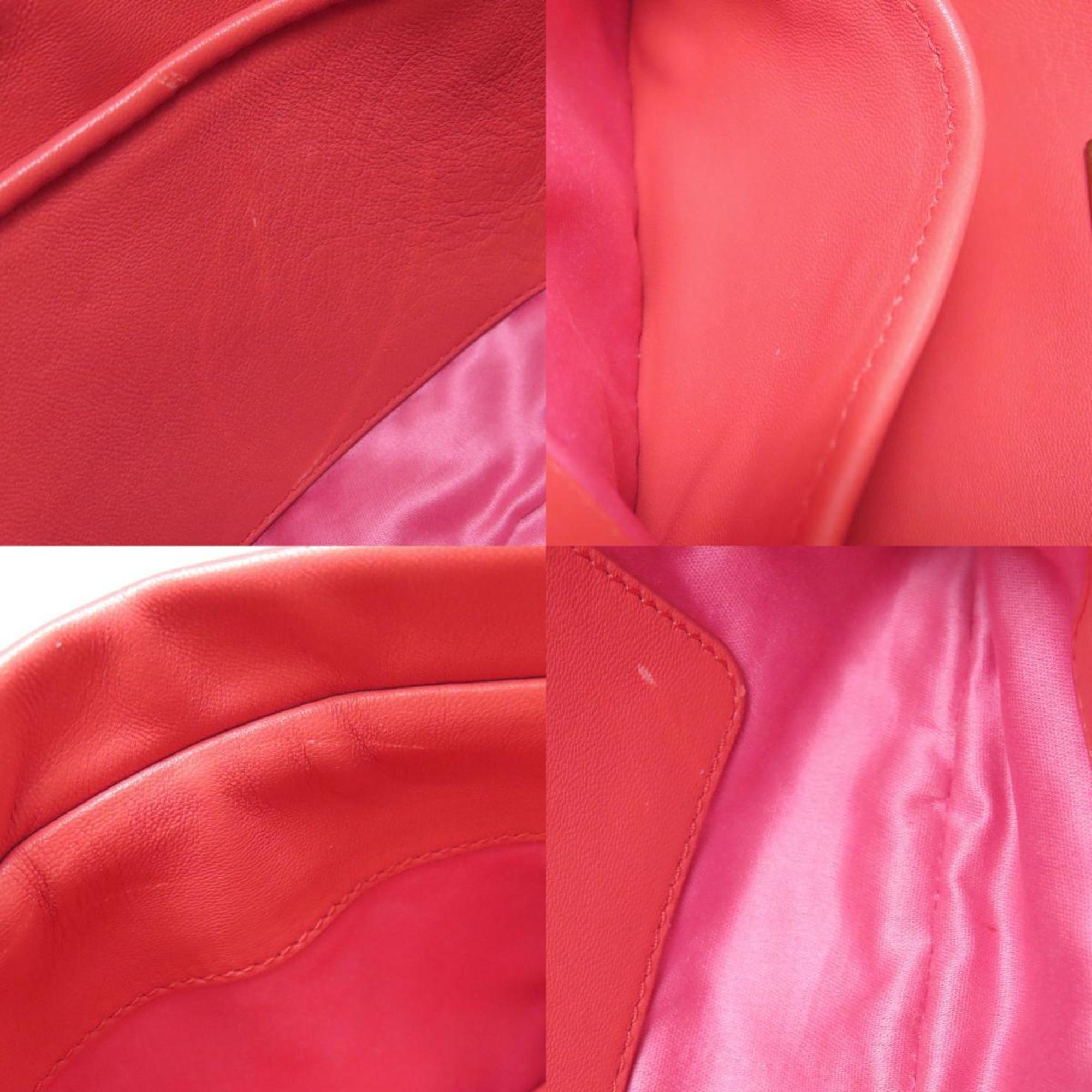 Miu Miu Orange Leather Shoulder Bag (Pre-Owned)