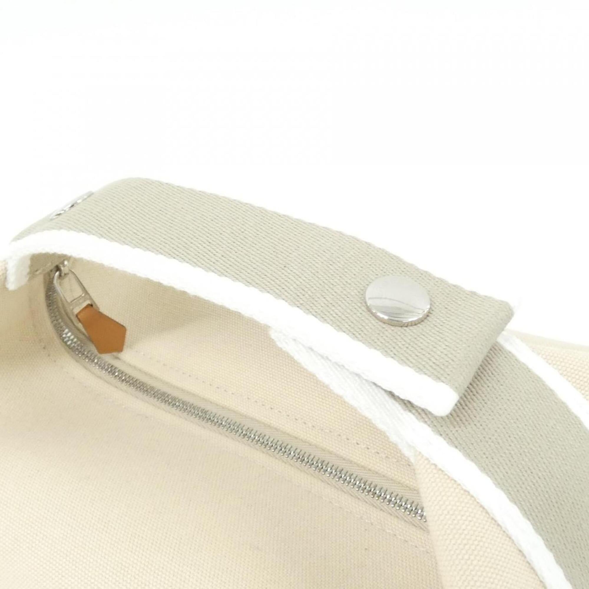 Hermes Black Natural Canvas Handbag Pouch (Pre-Owned)