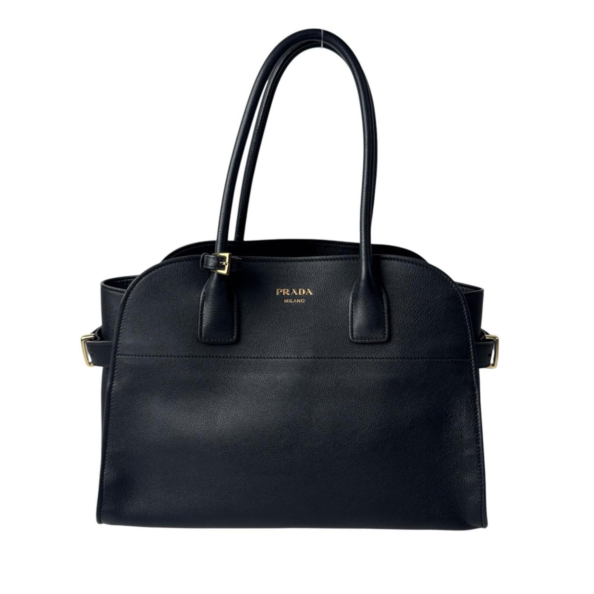 Prada Black Leather Tote Bag (Pre-Owned)