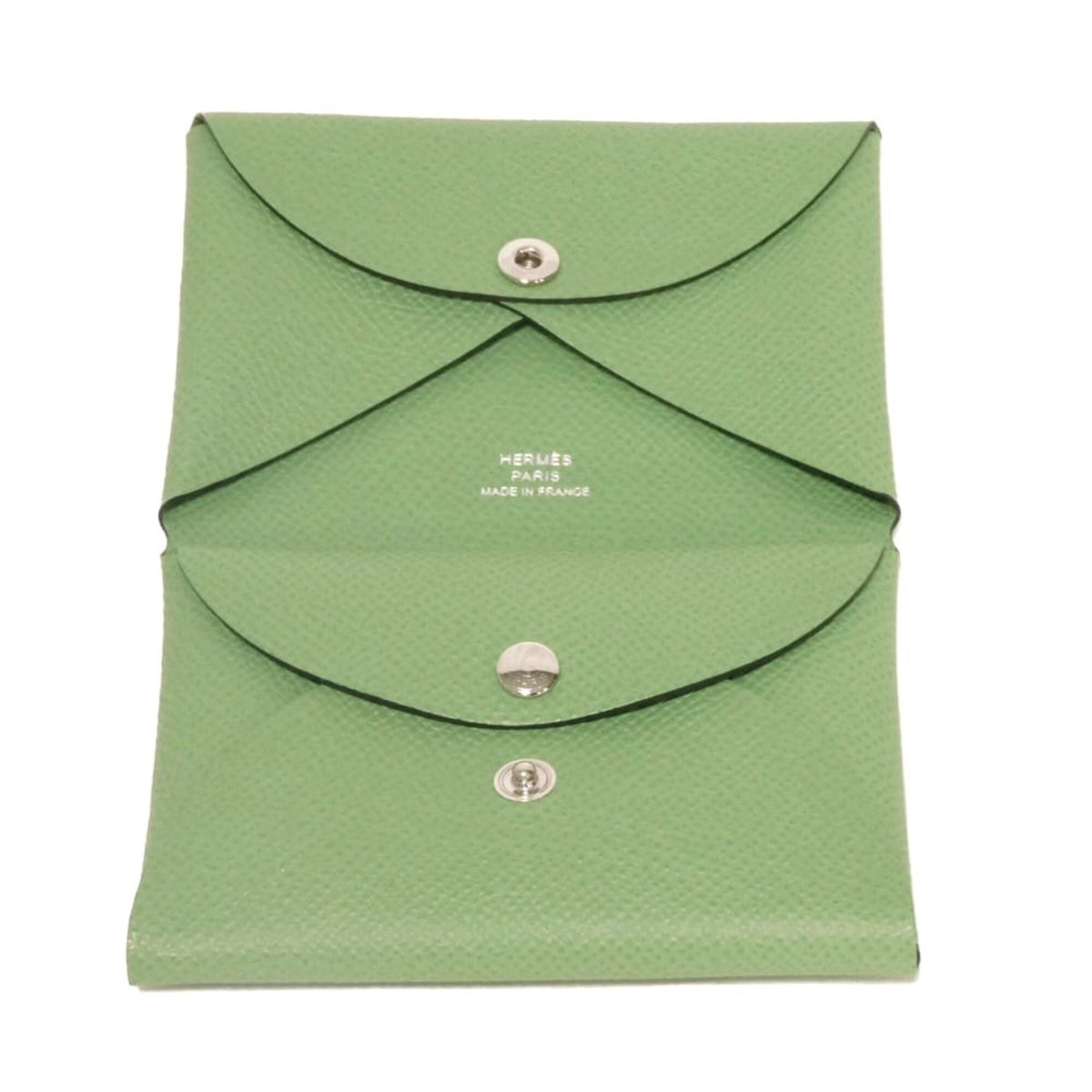 Hermes Green Vert Epsom Leather Coin Purse/Coin Case (Pre-Owned)