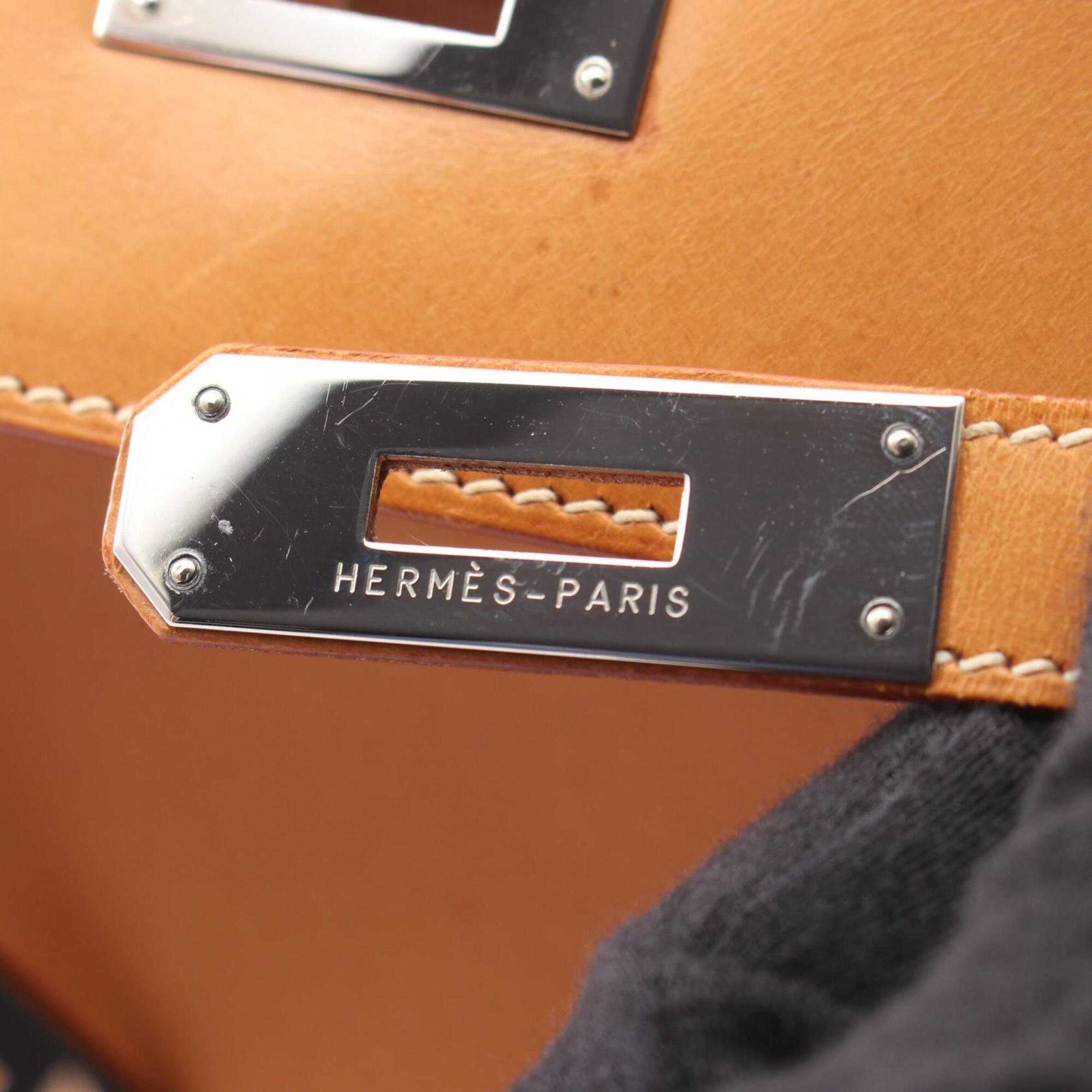 Hermes Brown Chamonix Leather Handbag (Pre-Owned)