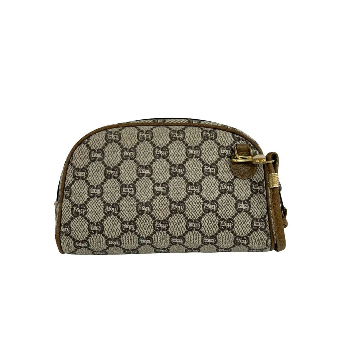 Gucci Brown Leather Pvc Pochette Shoulder Bag (Pre-Owned)