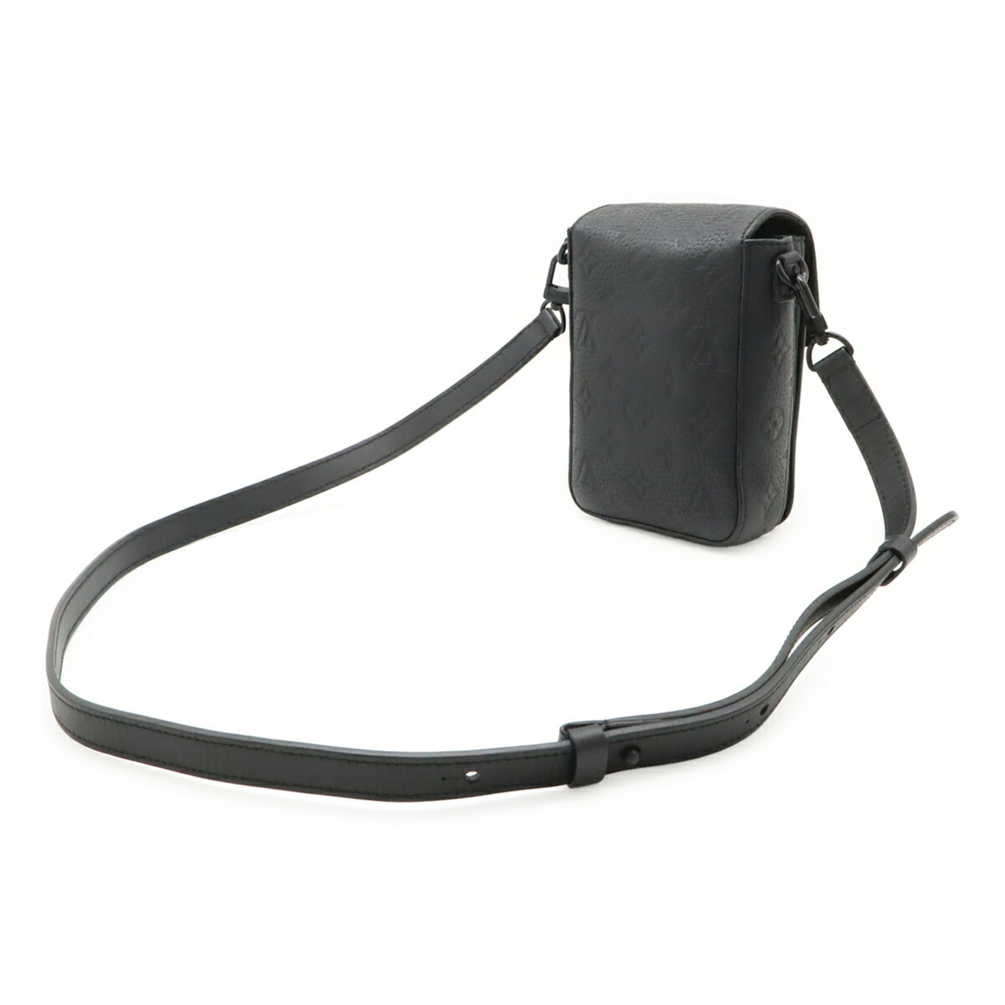 Louis Vuitton Black Noir Leather Shoulder Bag (Pre-Owned)