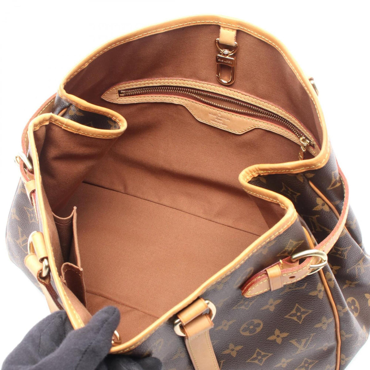 Louis Vuitton Brown Monogram Coated Canvas Leather Handbag Shoulder Bag (Pre-Owned)