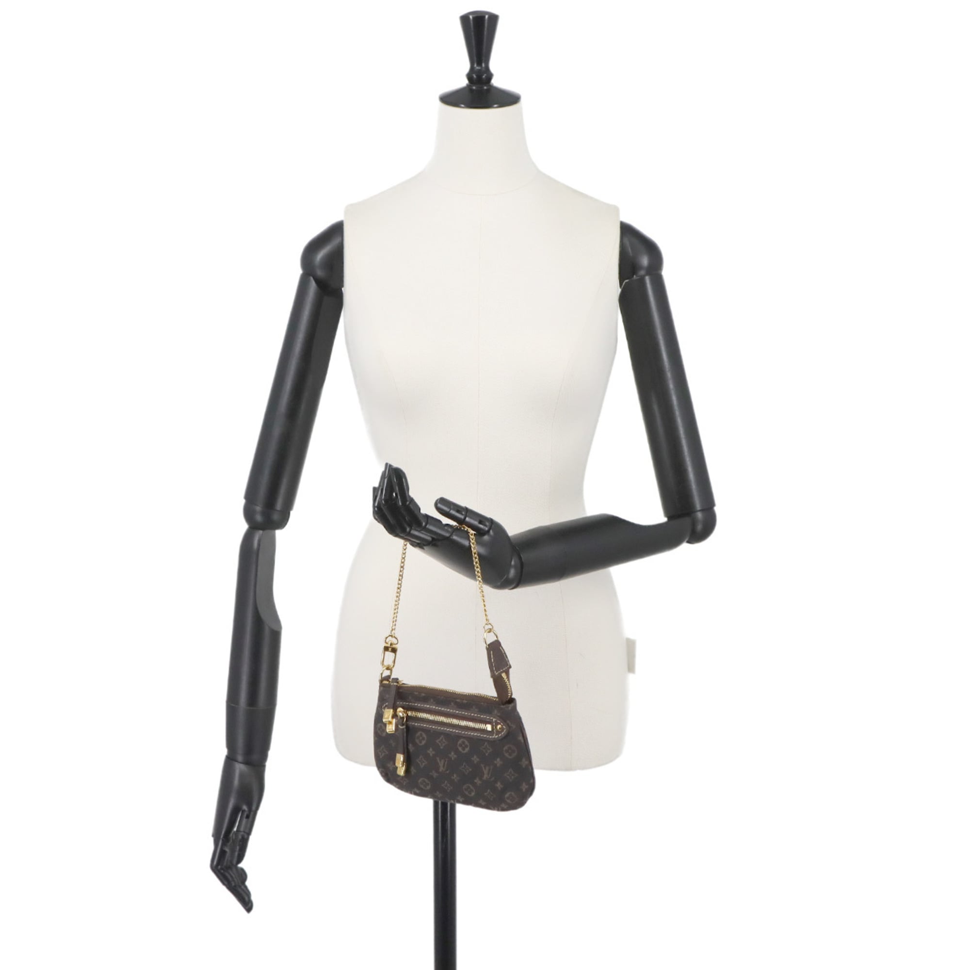 Louis Vuitton Ebene Monogram Mini Lin Handbag Pochette (Pre-Owned)