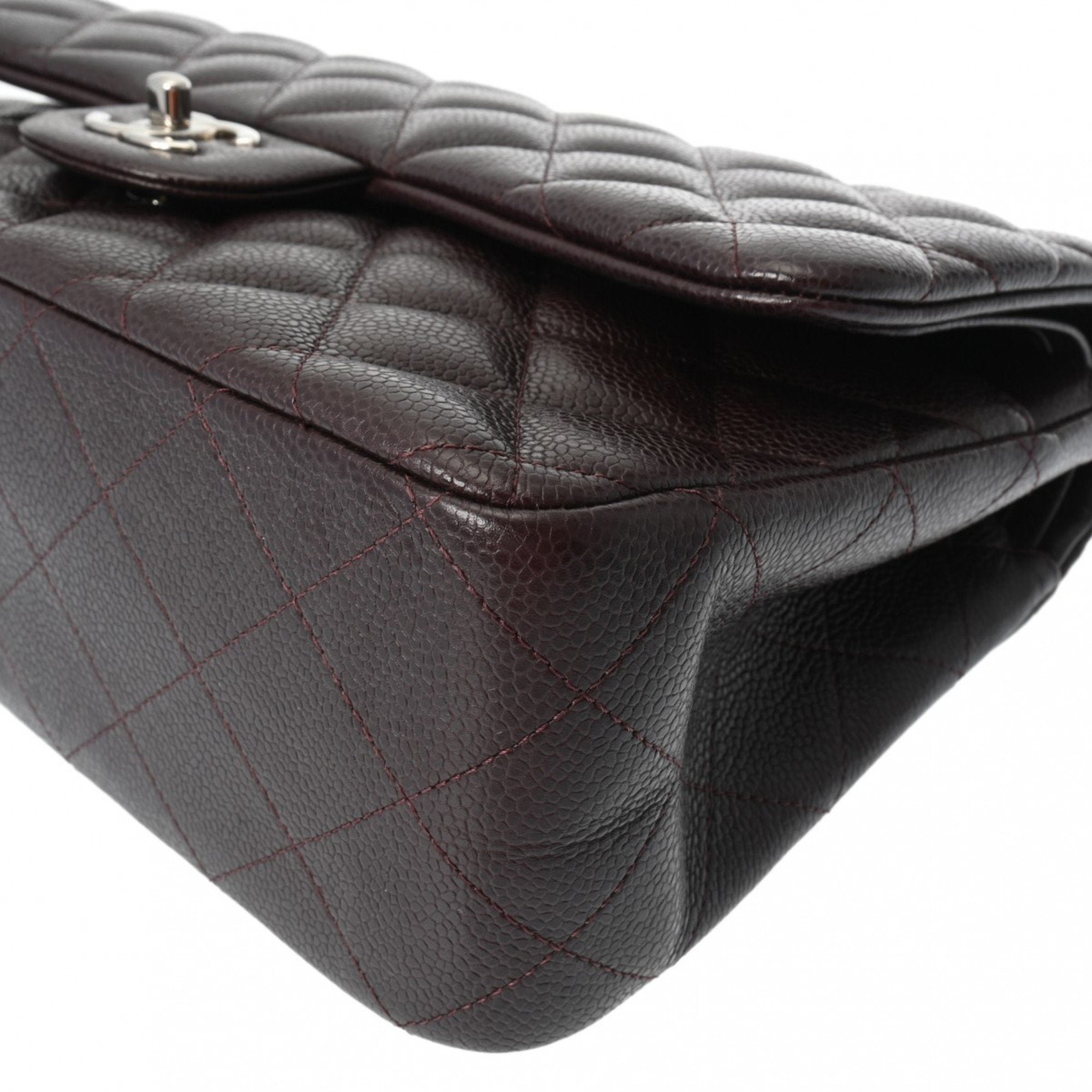 Chanel Purple Caviar Leather Shoulder Bag (Pre-Owned)