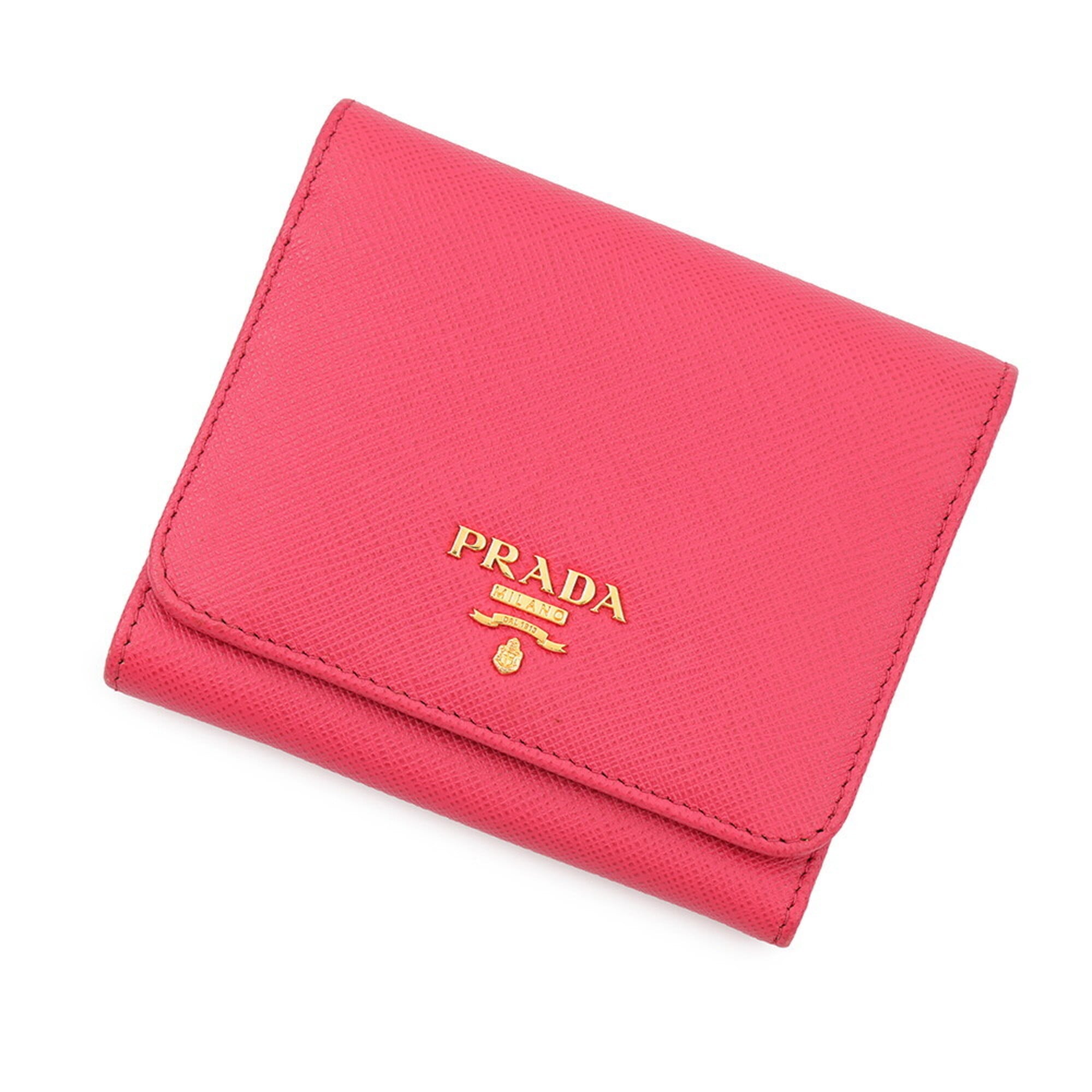 Prada Pink Leather Wallet (Tri-Fold) (Pre-Owned)