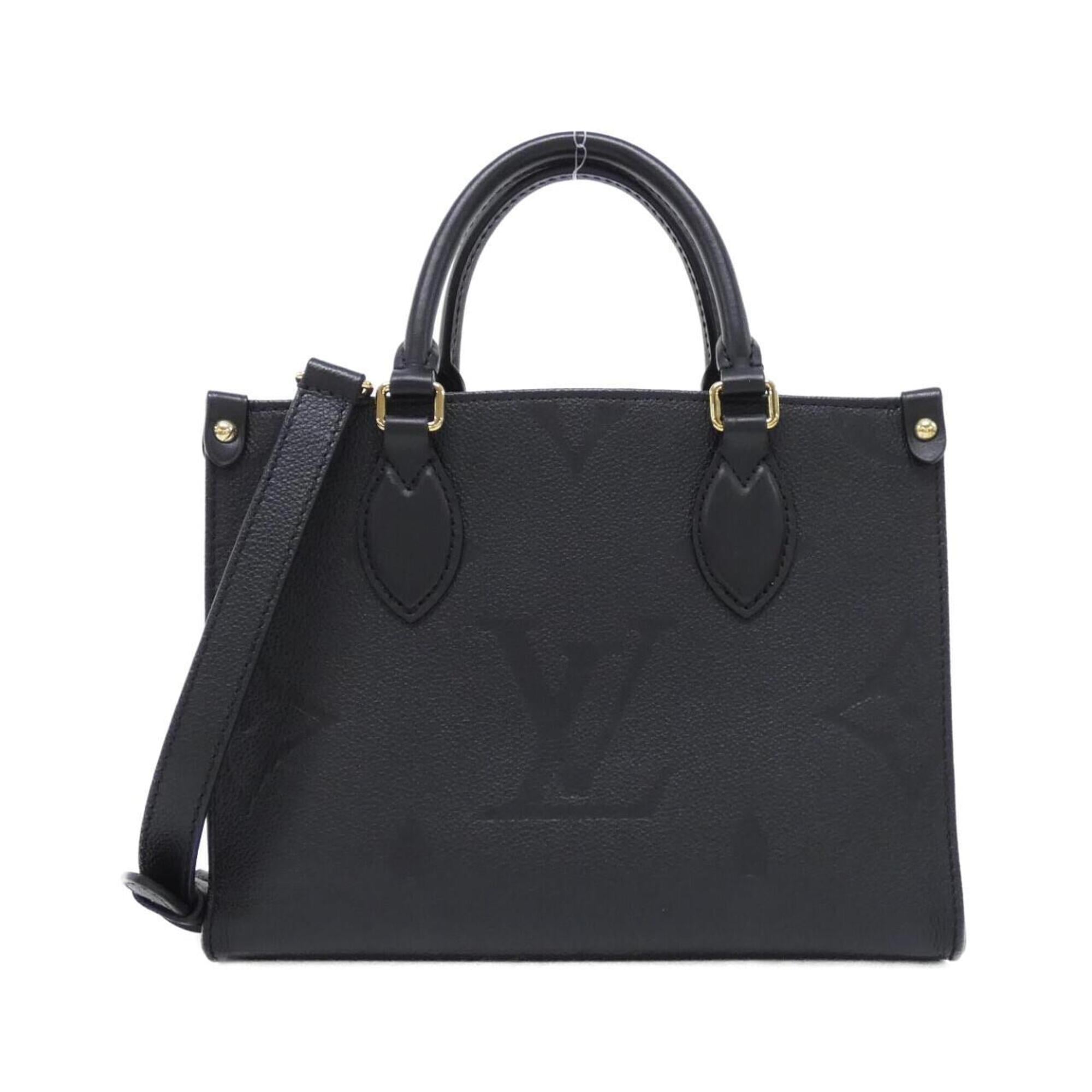 Louis Vuitton Black Leather Handbag (Pre-Owned)