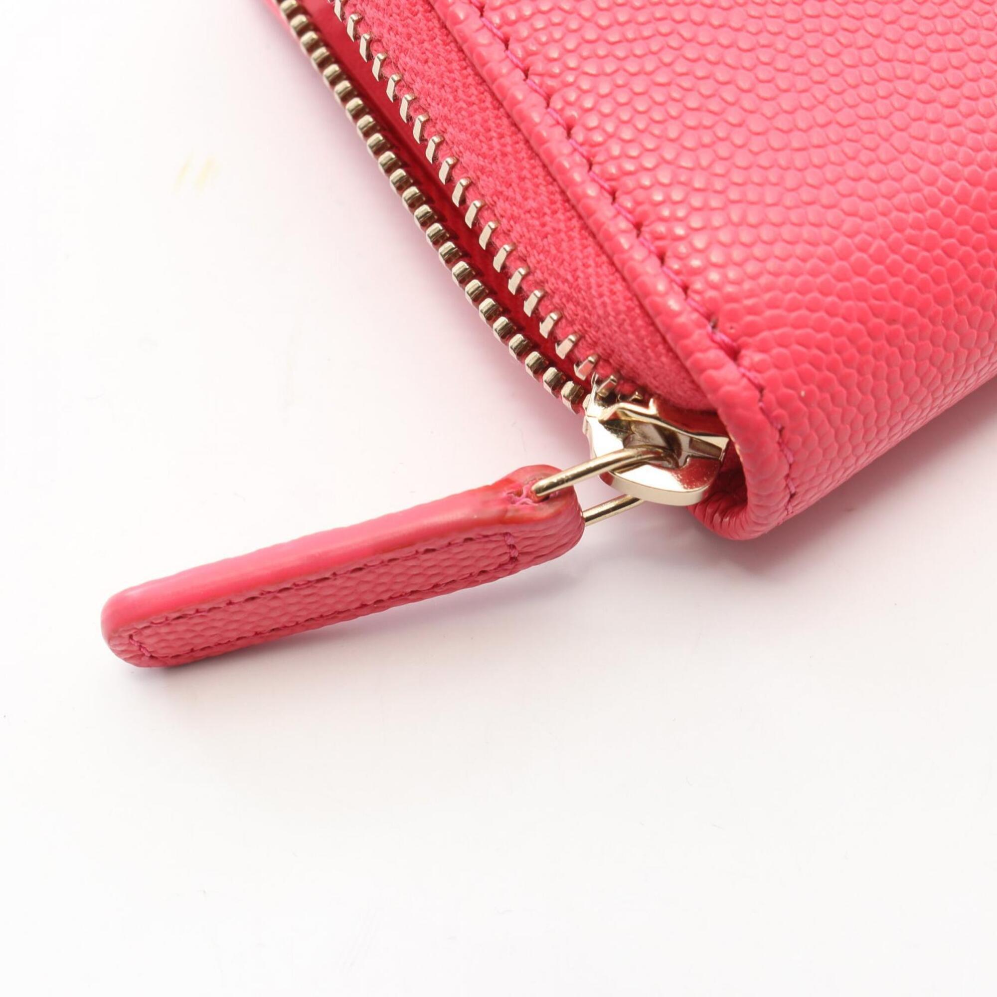 Chanel Pink Grained Calfskin Coin Purse/Coin Case (Pre-Owned)
