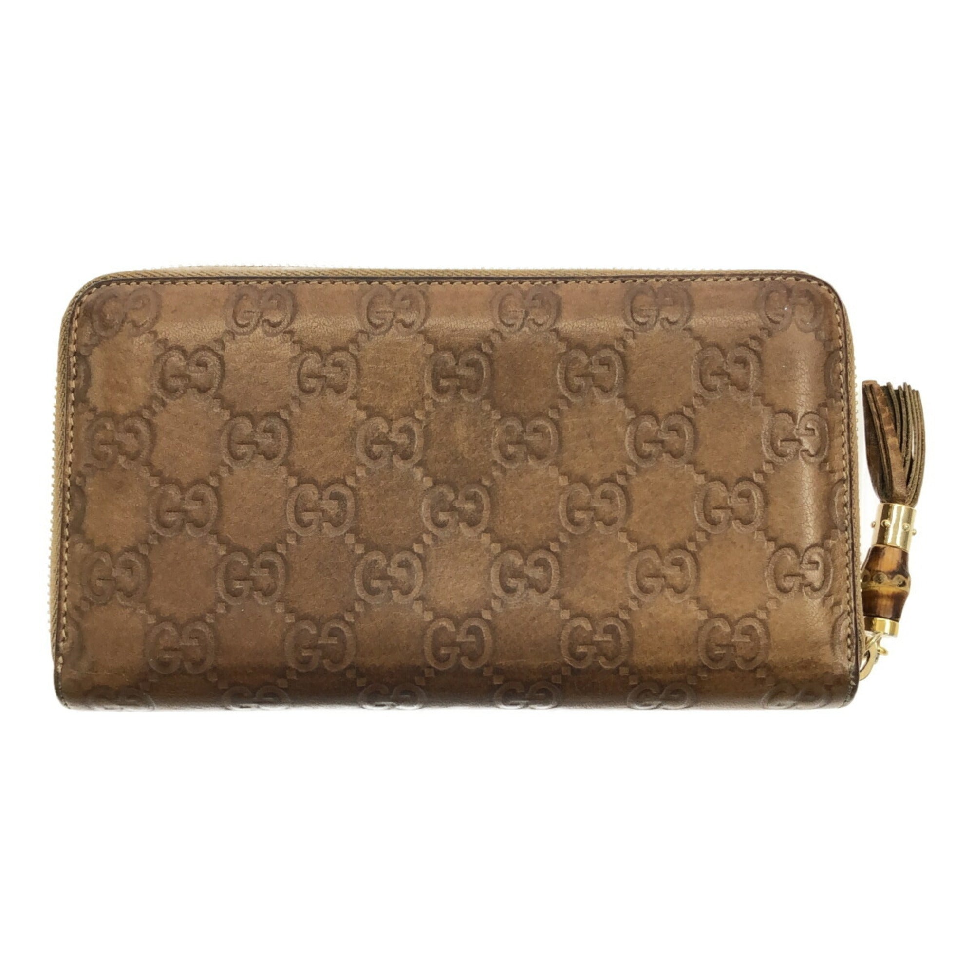 Gucci Bamboo Brown Long Wallet (Bi-Fold) (Pre-Owned)