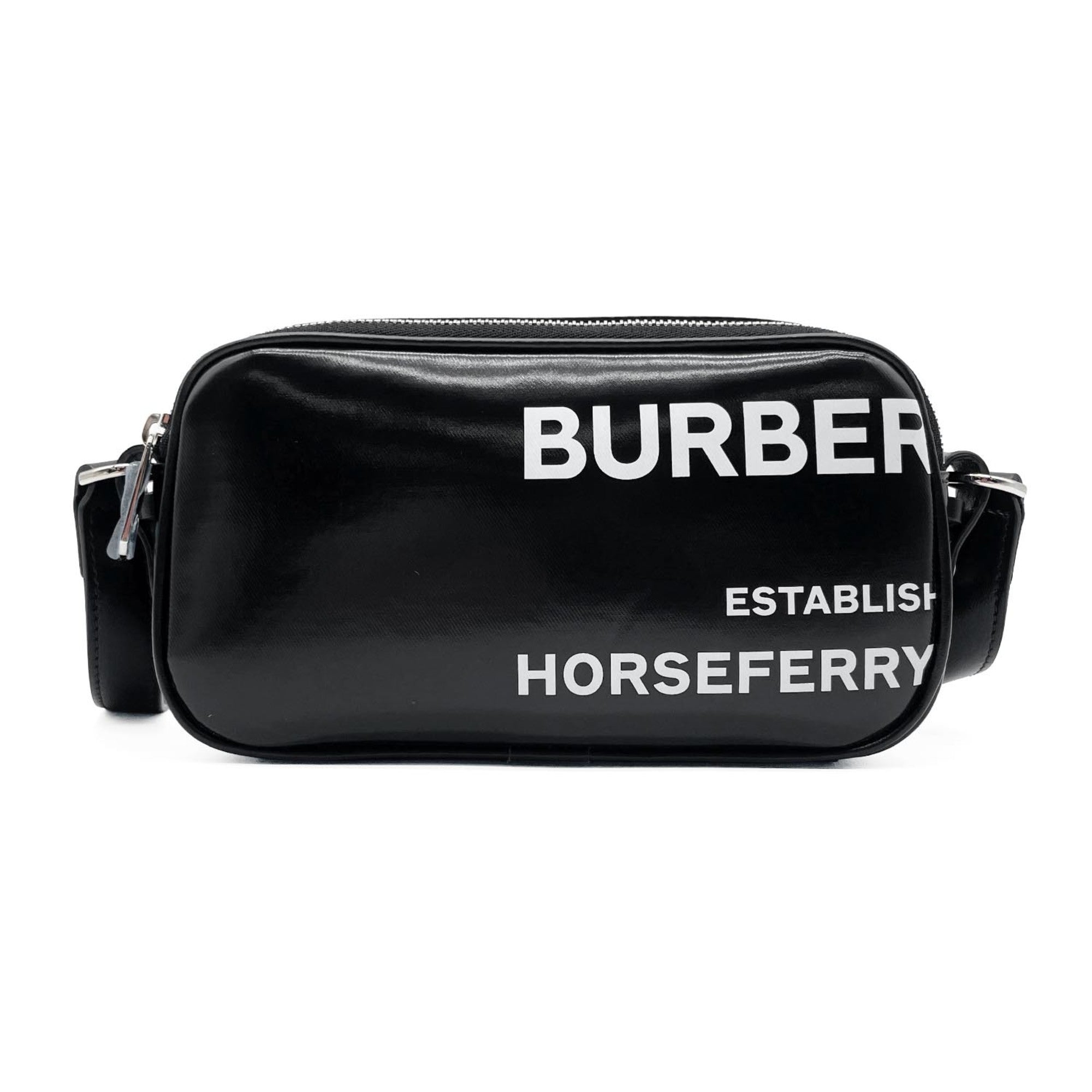 Burberry Black Coated Canvas Shoulder Bag (Pre-Owned)