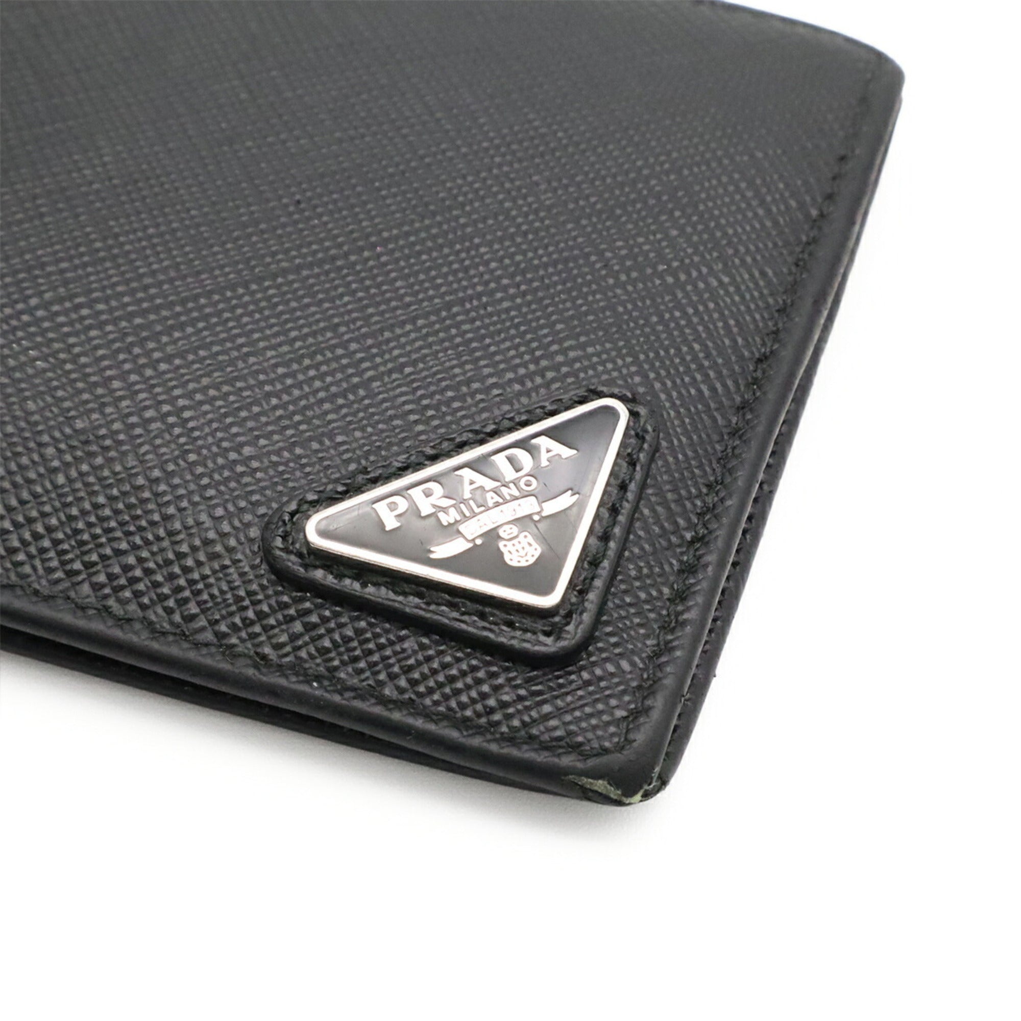 Prada Black Nero Leather Wallet (Bi-Fold) (Pre-Owned)