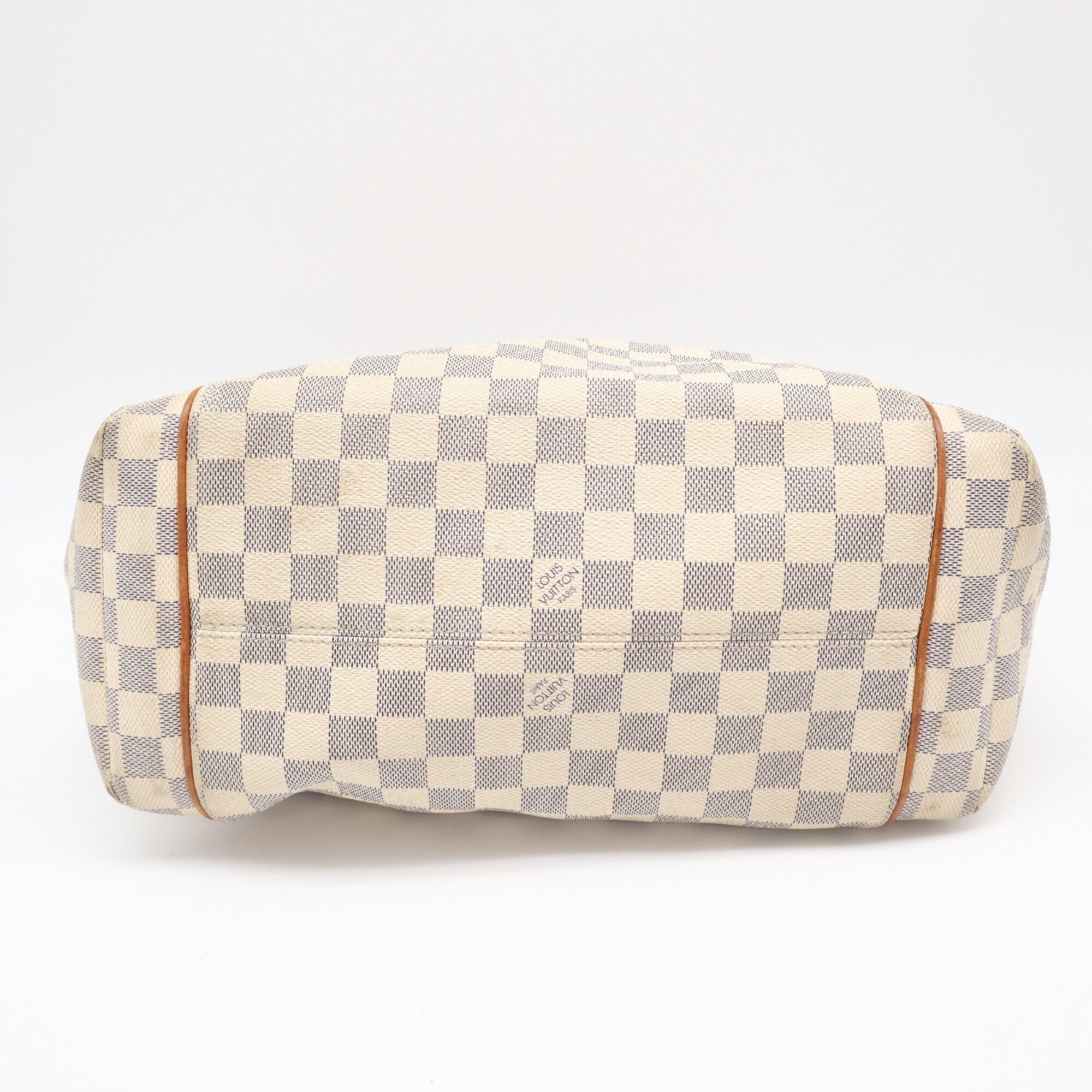 Louis Vuitton Azur Gray White Coated Canvas Leather Handbag (Pre-Owned)