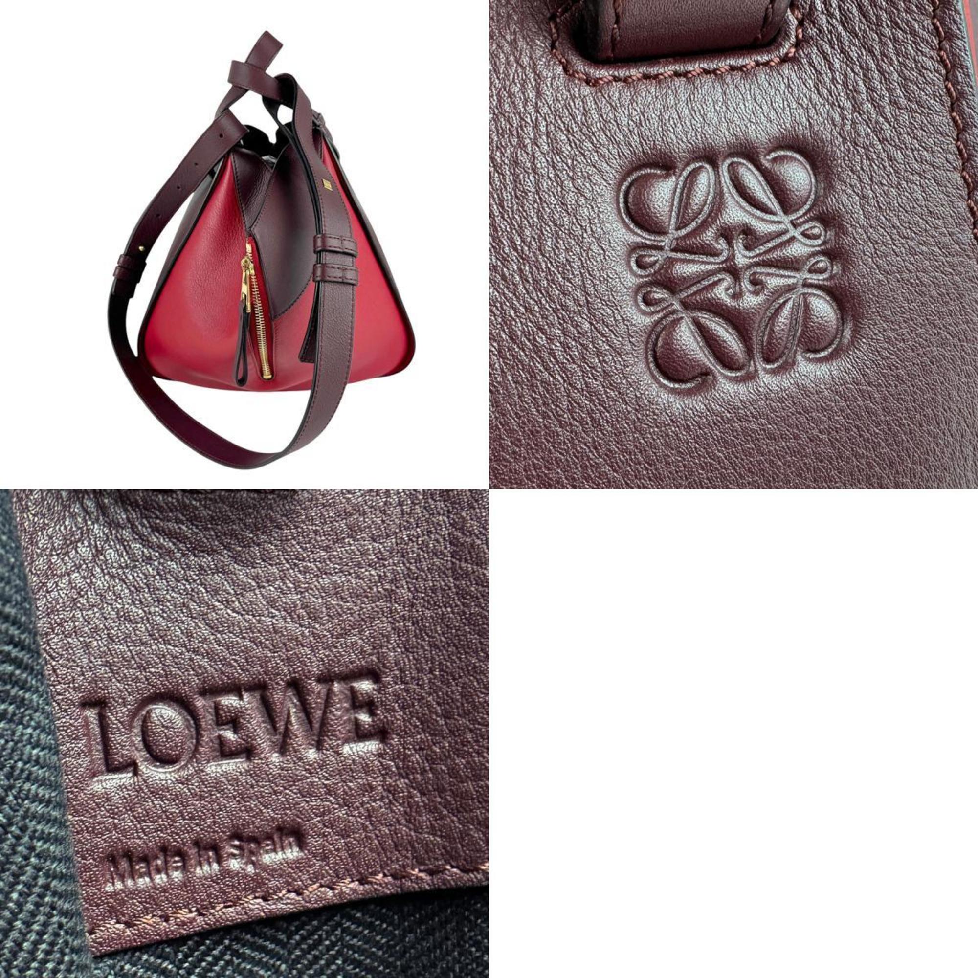 Loewe Bordeaux Red Color Leather Shoulder Bag (Pre-Owned)