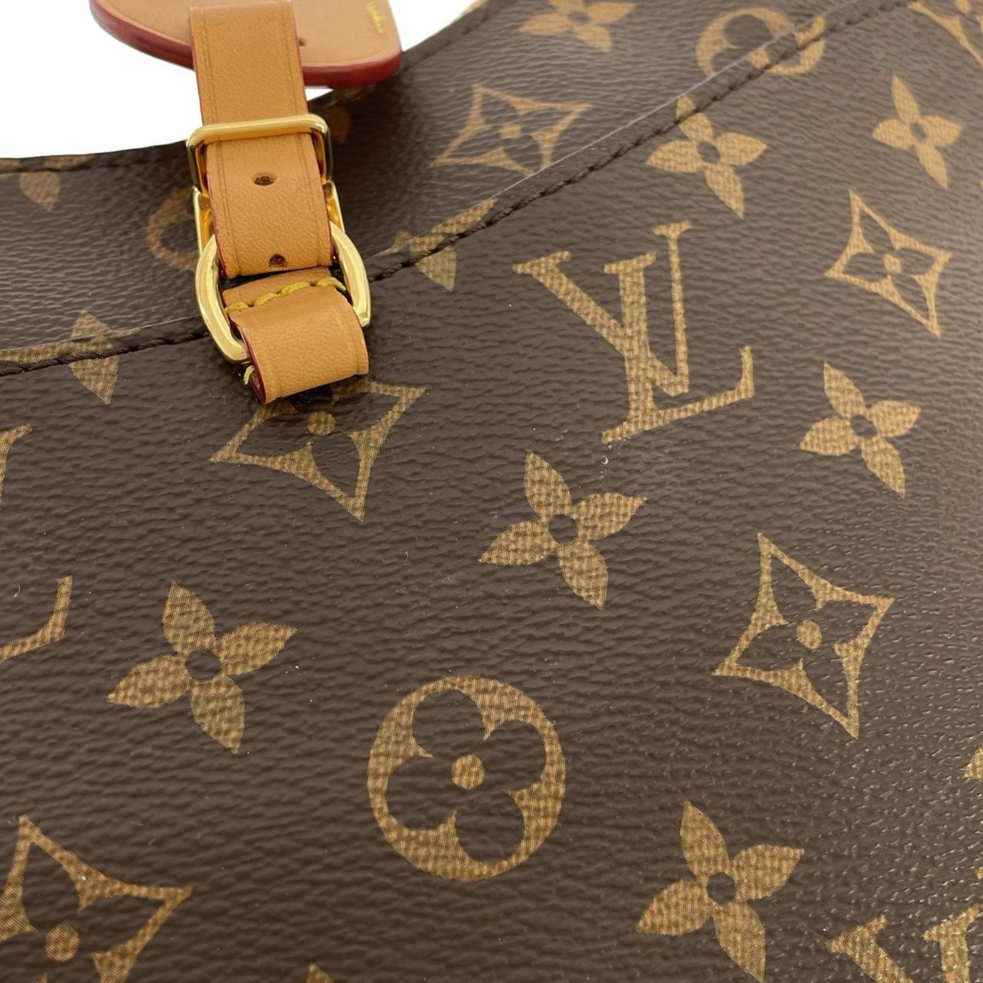 Louis Vuitton Marron Coated Canvas Shoulder Bag (Pre-Owned)