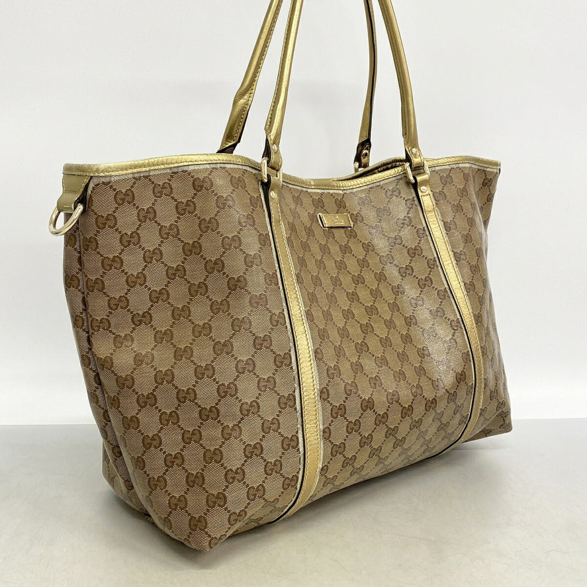 Gucci Brown Coated Canvas Tote Bag (Pre-Owned)