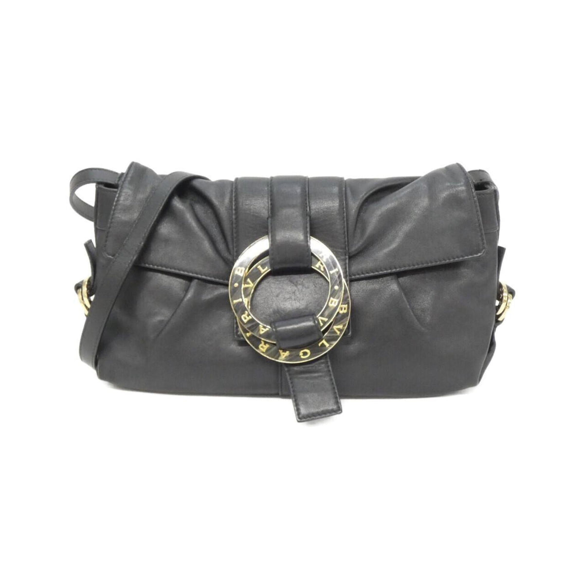 Bvlgari Black Leather Shoulder Bag (Pre-Owned)