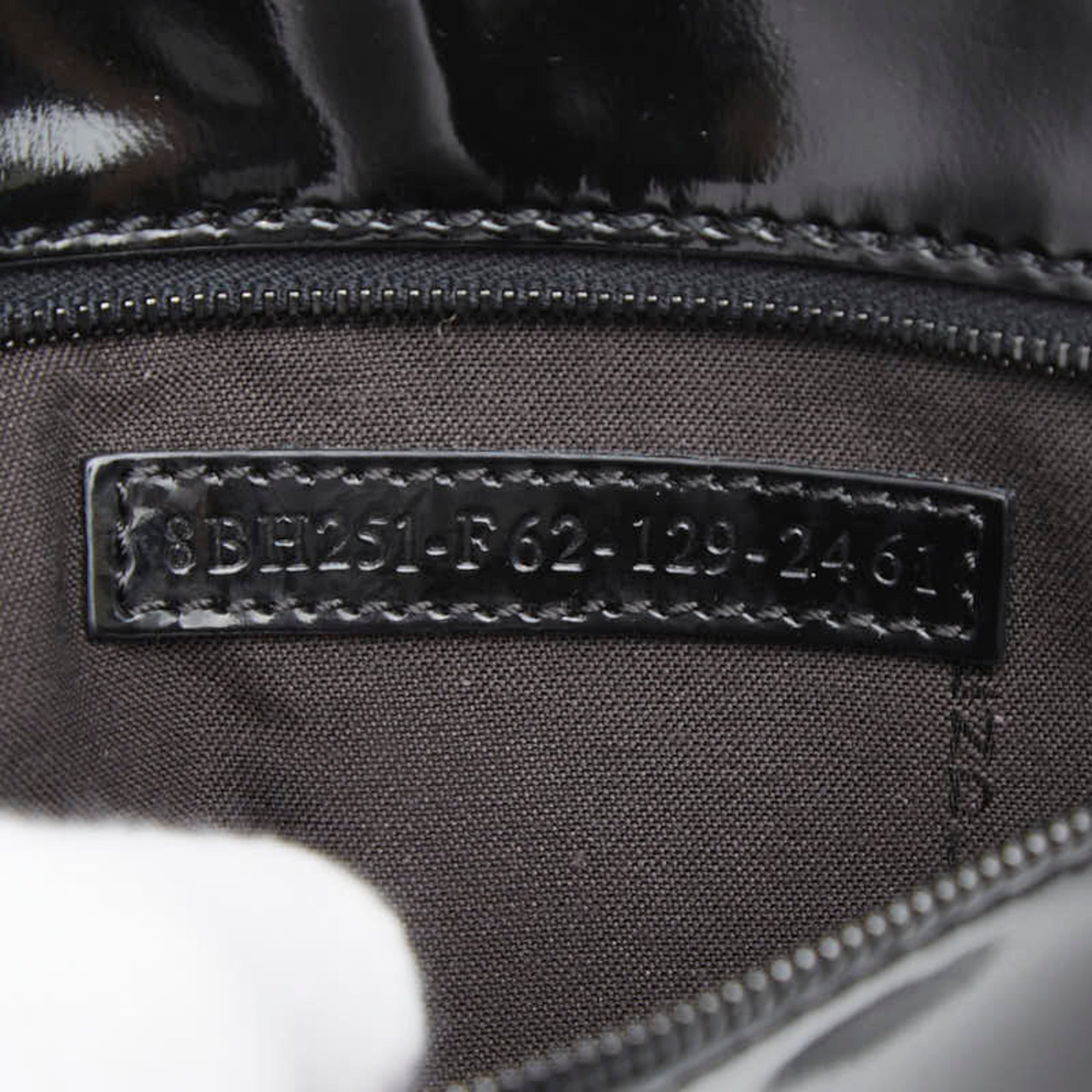Fendi 2Jours Black Gray Wool Leather Handbag Tote Bag (Pre-Owned)
