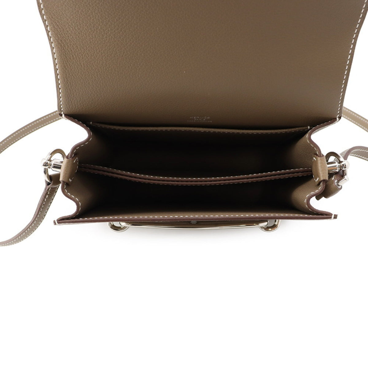 Hermes Etoupe Gray Handbag (Pre-Owned)