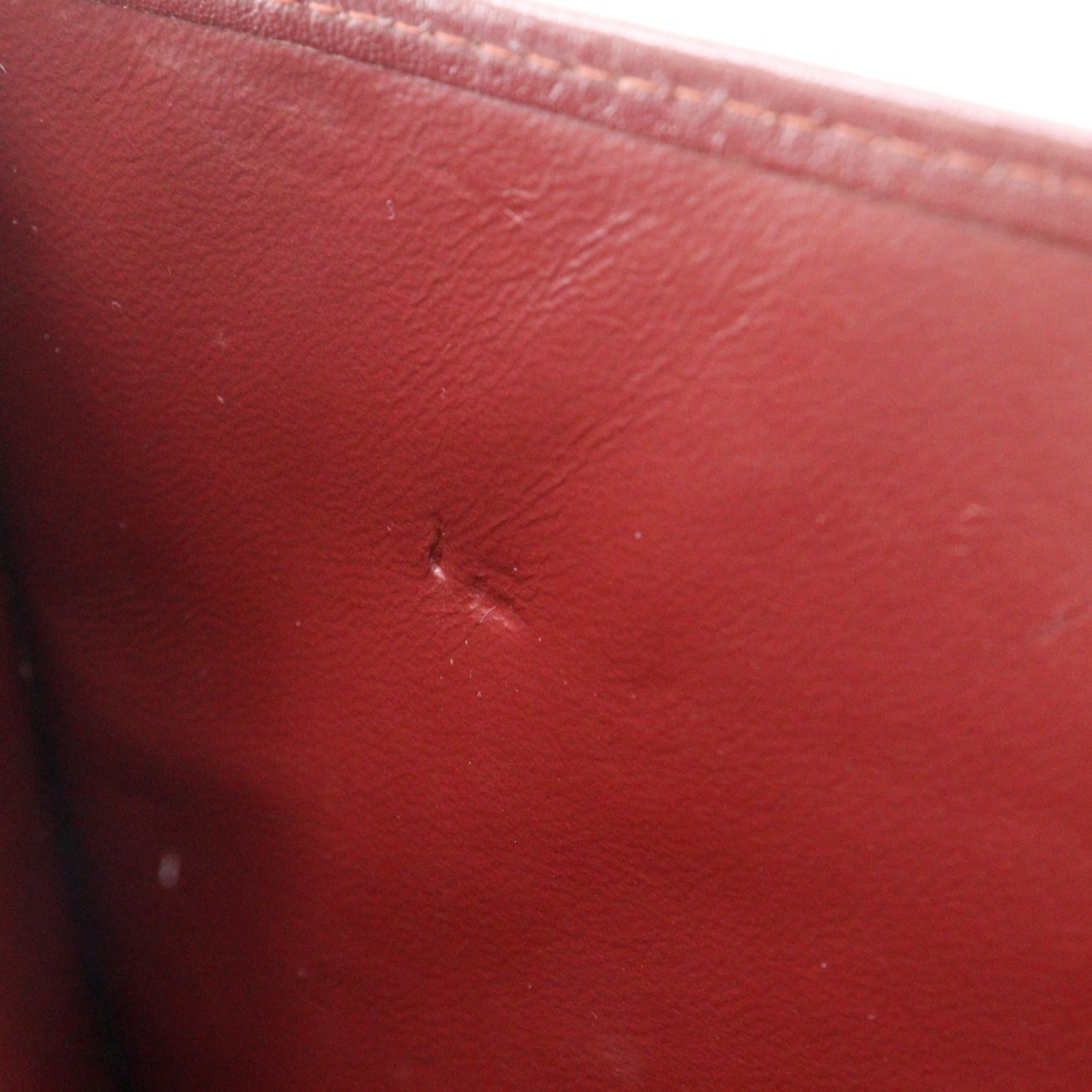 Cartier Must Bordeaux Leather Clutch Bag (Pre-Owned)