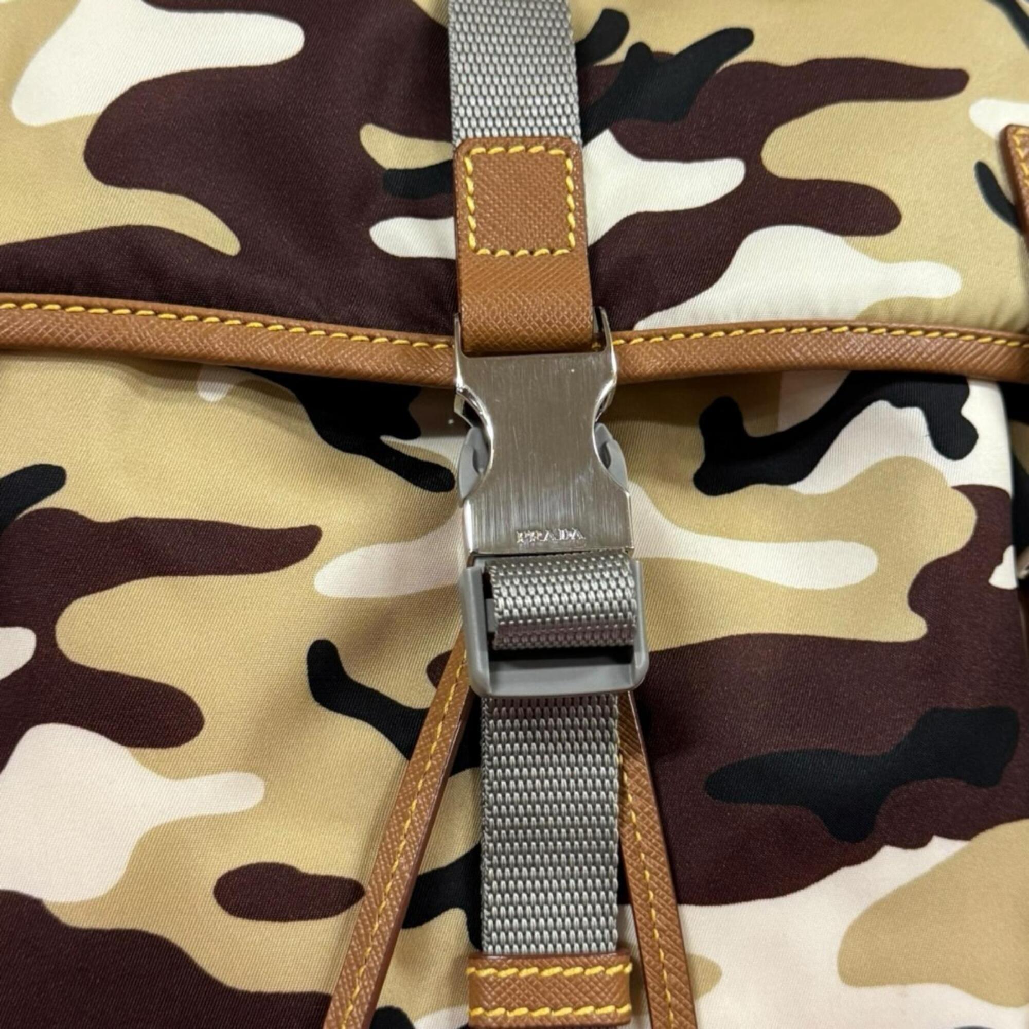 Prada Brown Nylon Shoulder Bag (Pre-Owned)