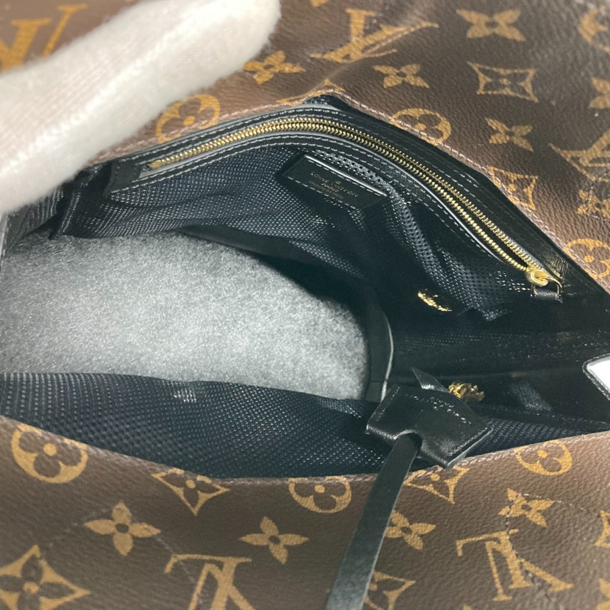 Louis Vuitton Black Brown Monogram Shoulder Bag Tote Bag (Pre-Owned)