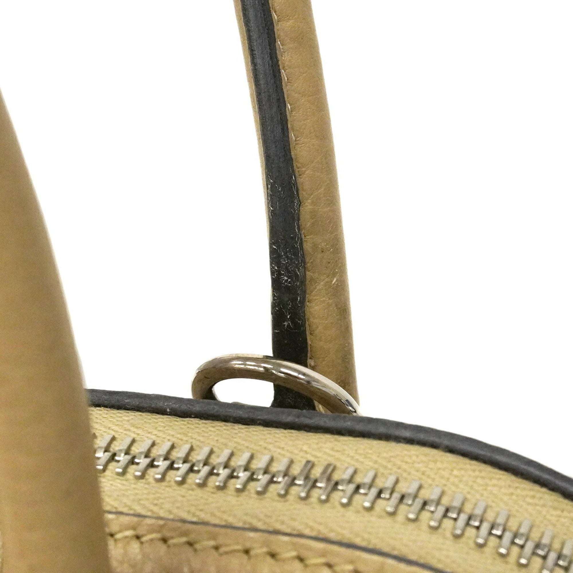 Hermes Beige Taurillon Clemence Leather Handbag (Pre-Owned)