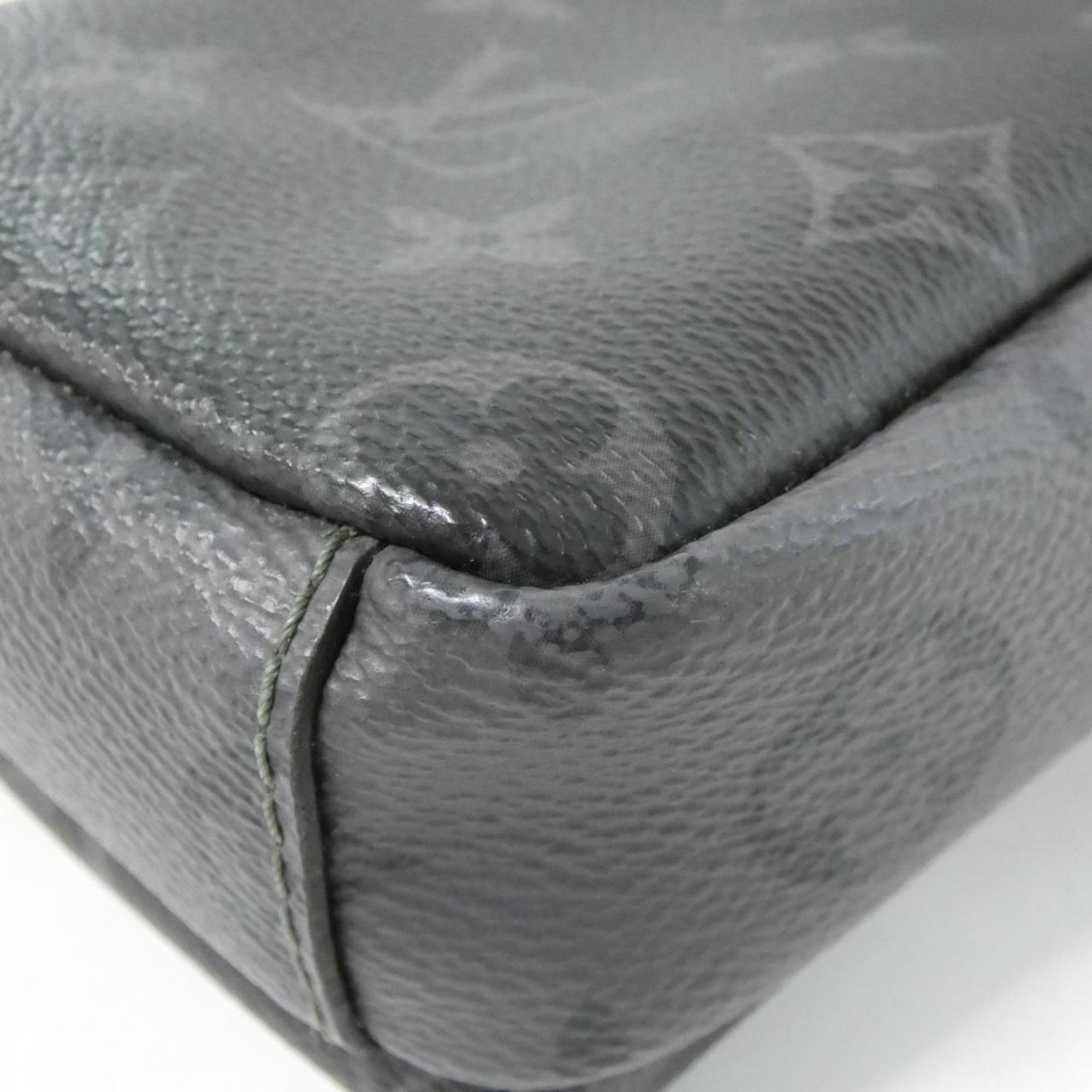 Louis Vuitton Black Coated Canvas Handbag Pouch Shoulder Bag (Pre-Owned)