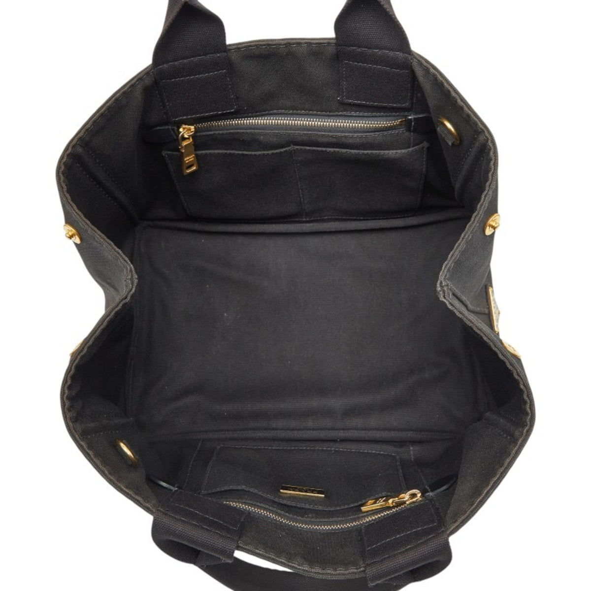 Prada Black Canapa Canvas Handbag (Pre-Owned)