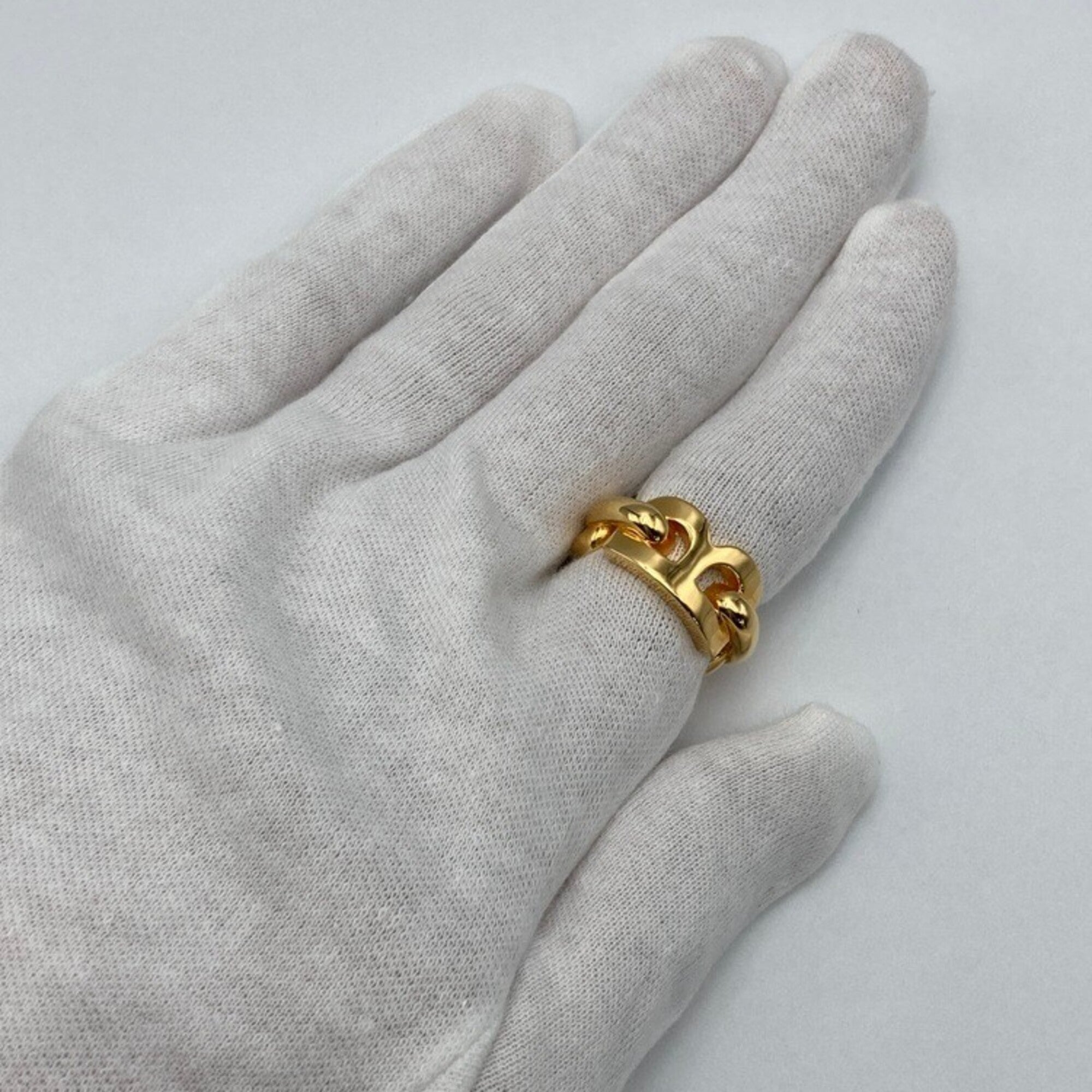 Balenciaga Gold Brass Band Ring (Pre-Owned)