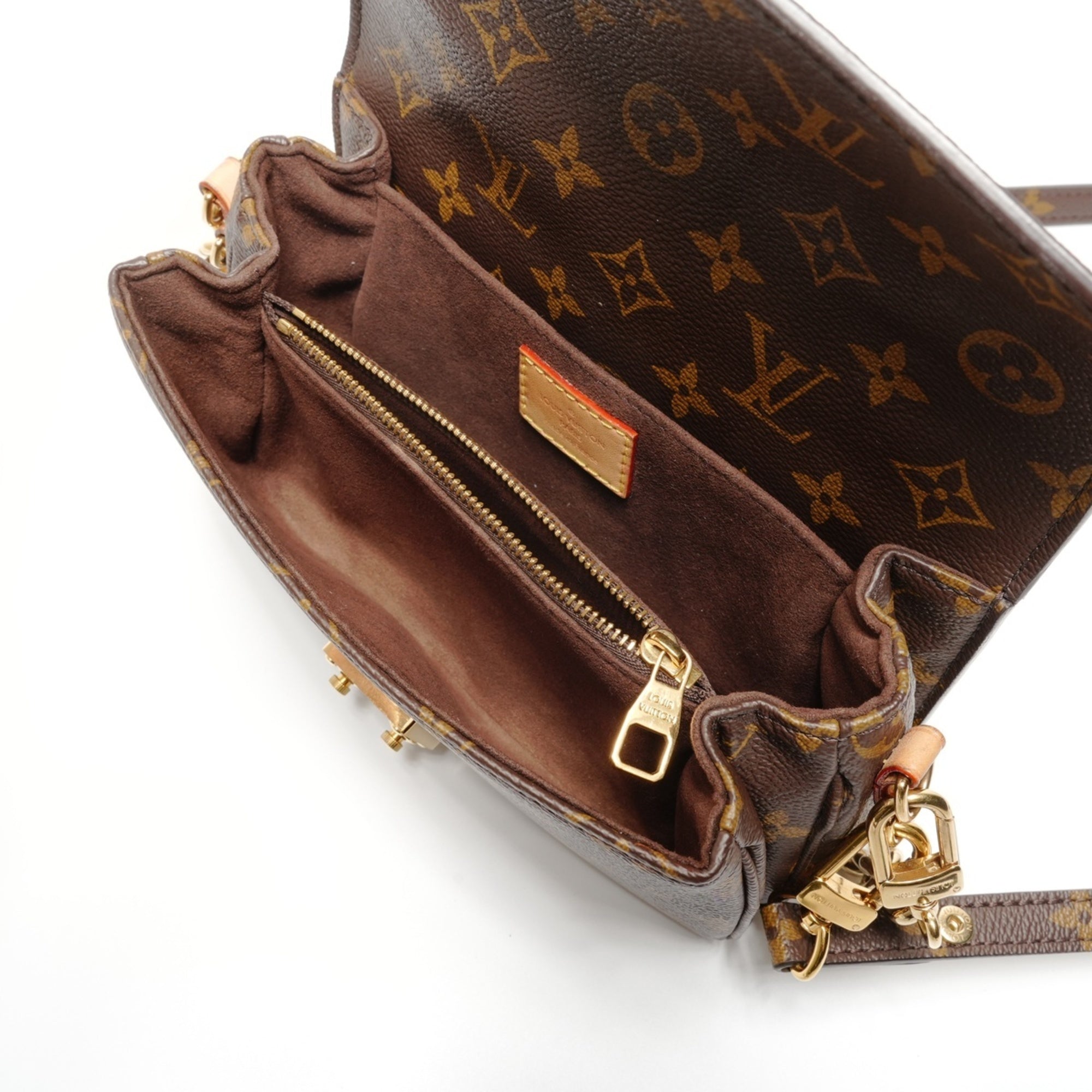 Louis Vuitton Brown Monogram Pochette Shoulder Bag (Pre-Owned)