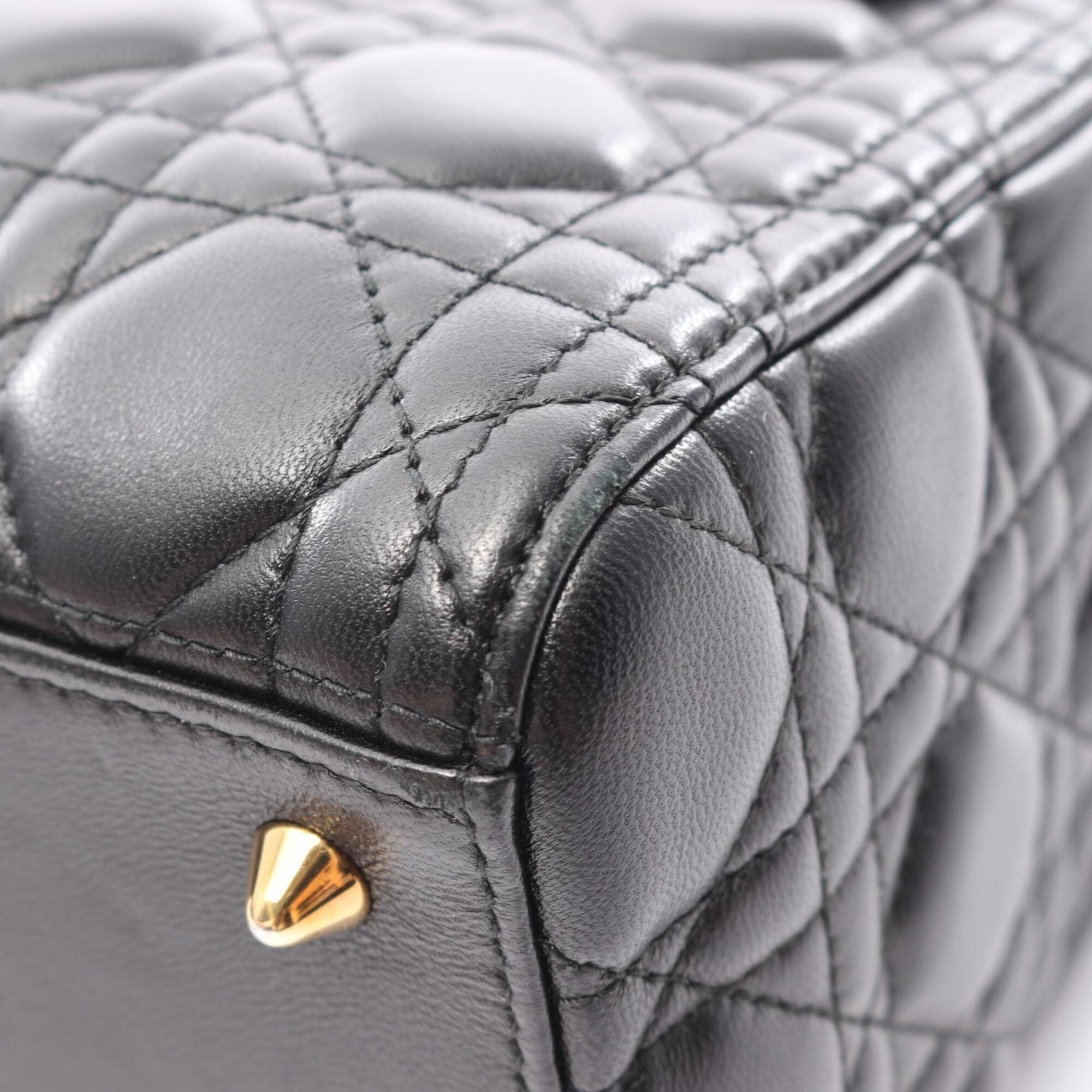 Christian Dior Black Leather Handbag (Pre-Owned)