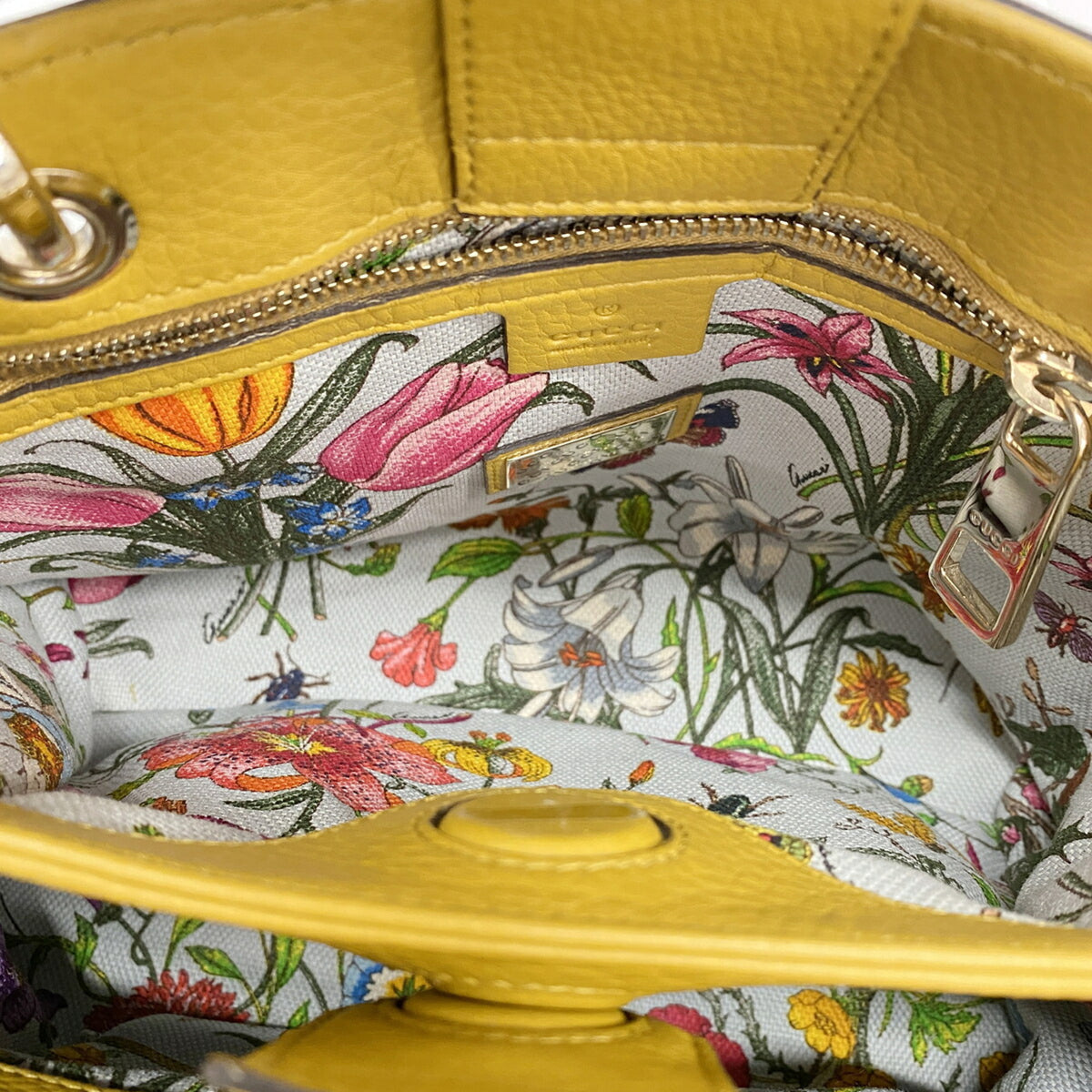 Gucci Yellow Leather Handbag (Pre-Owned)
