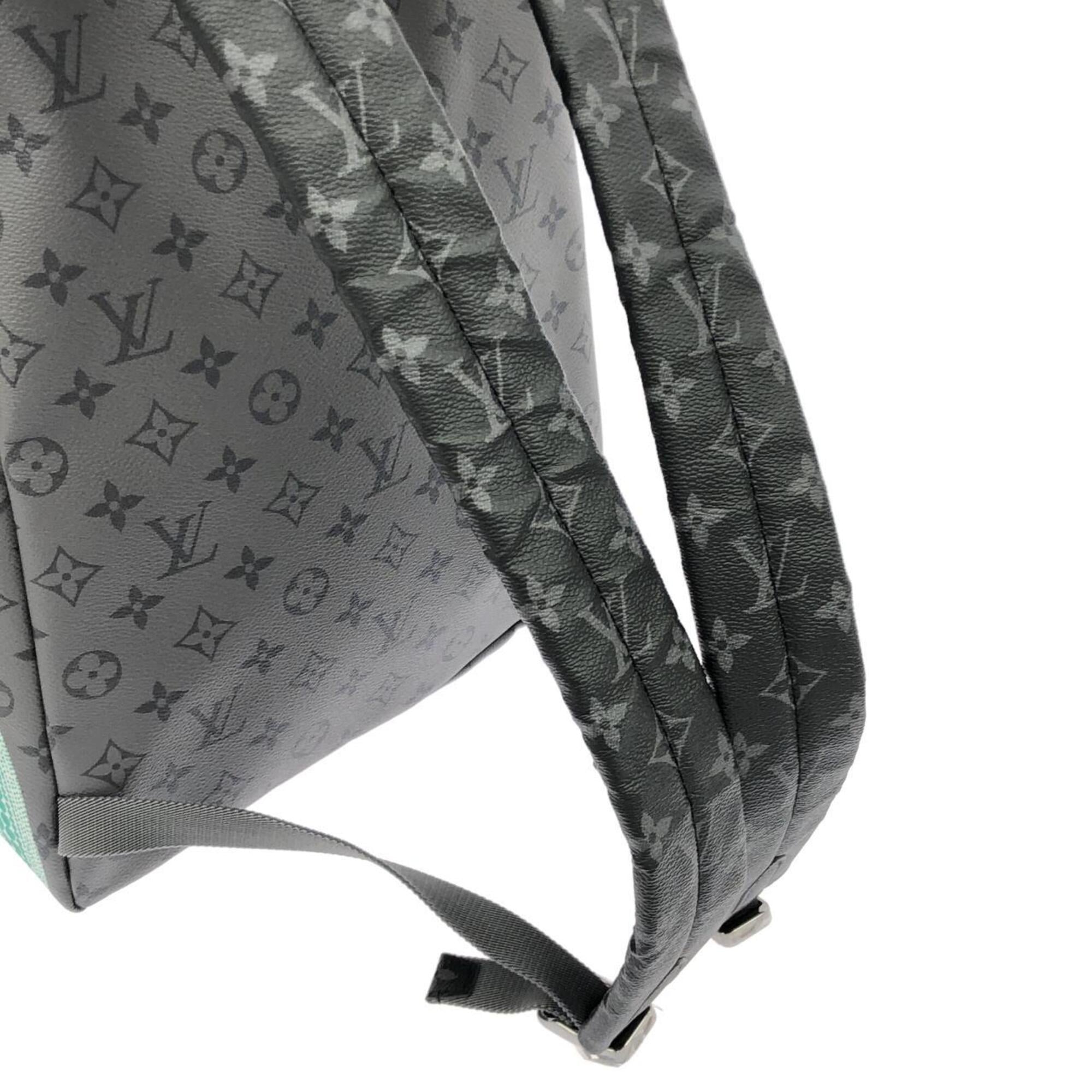 Louis Vuitton Black Gris Coated Canvas Backpack (Pre-Owned)