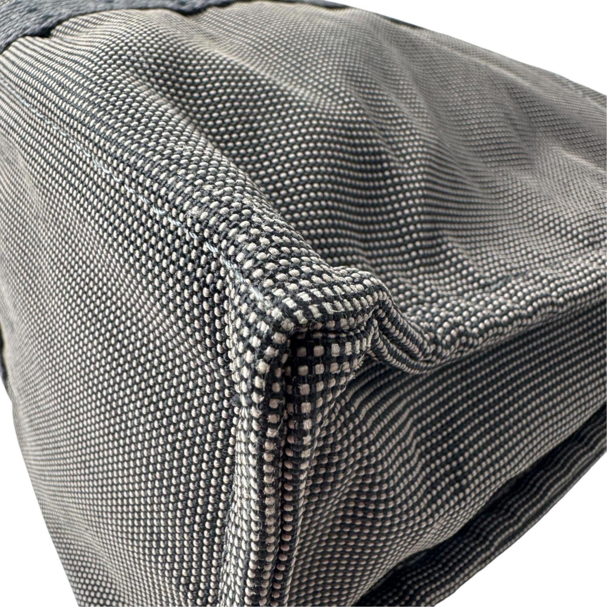 Hermes Dark Gray Gray Nylon Canvas Tote Bag (Pre-Owned)
