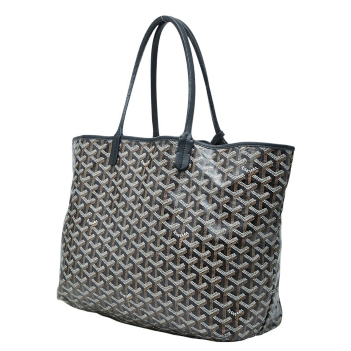 Goyard Black Brown Pvc Leather Pouch Tote Bag (Pre-Owned)
