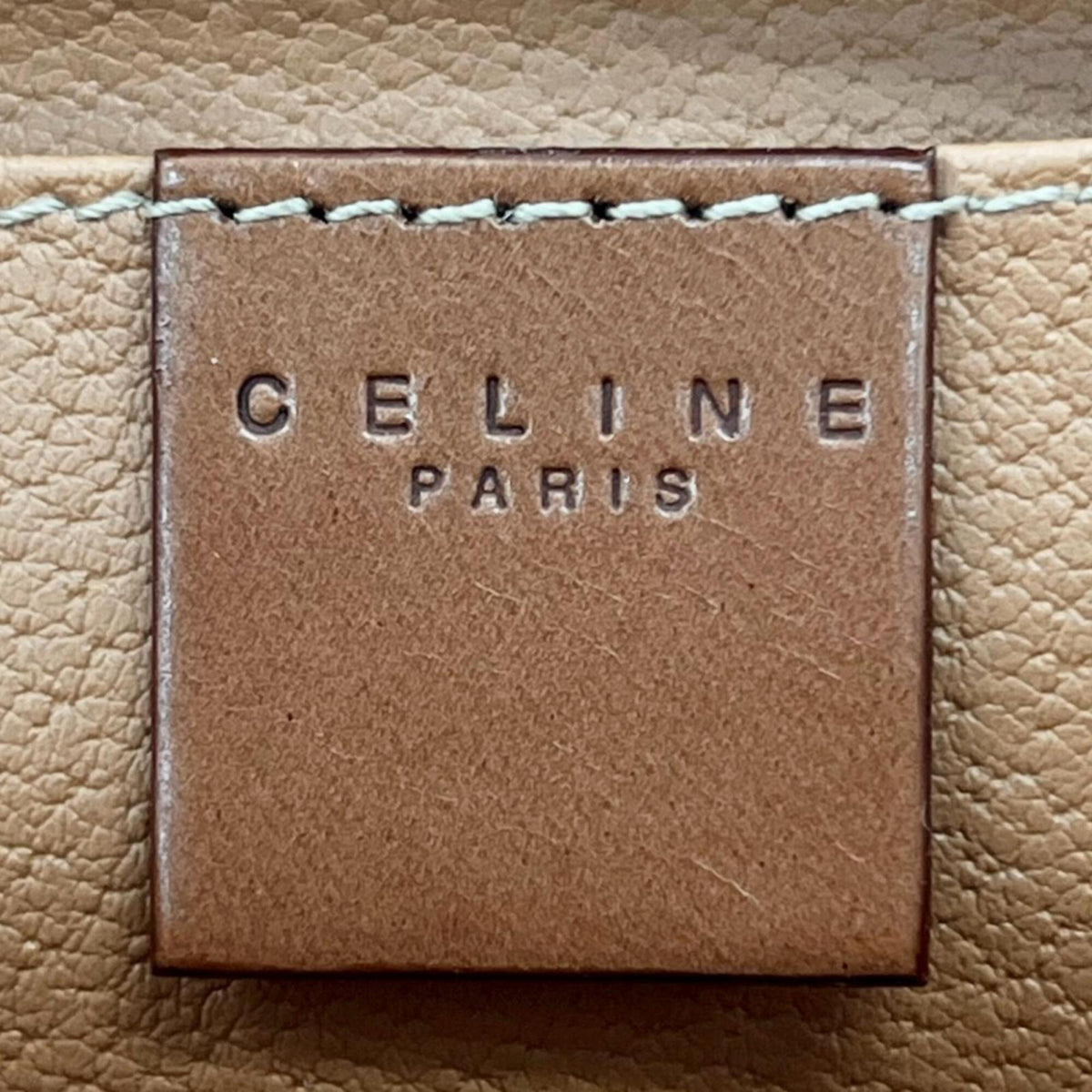 Celine Brown Coated Canvas Leather Pouch (Pre-Owned)