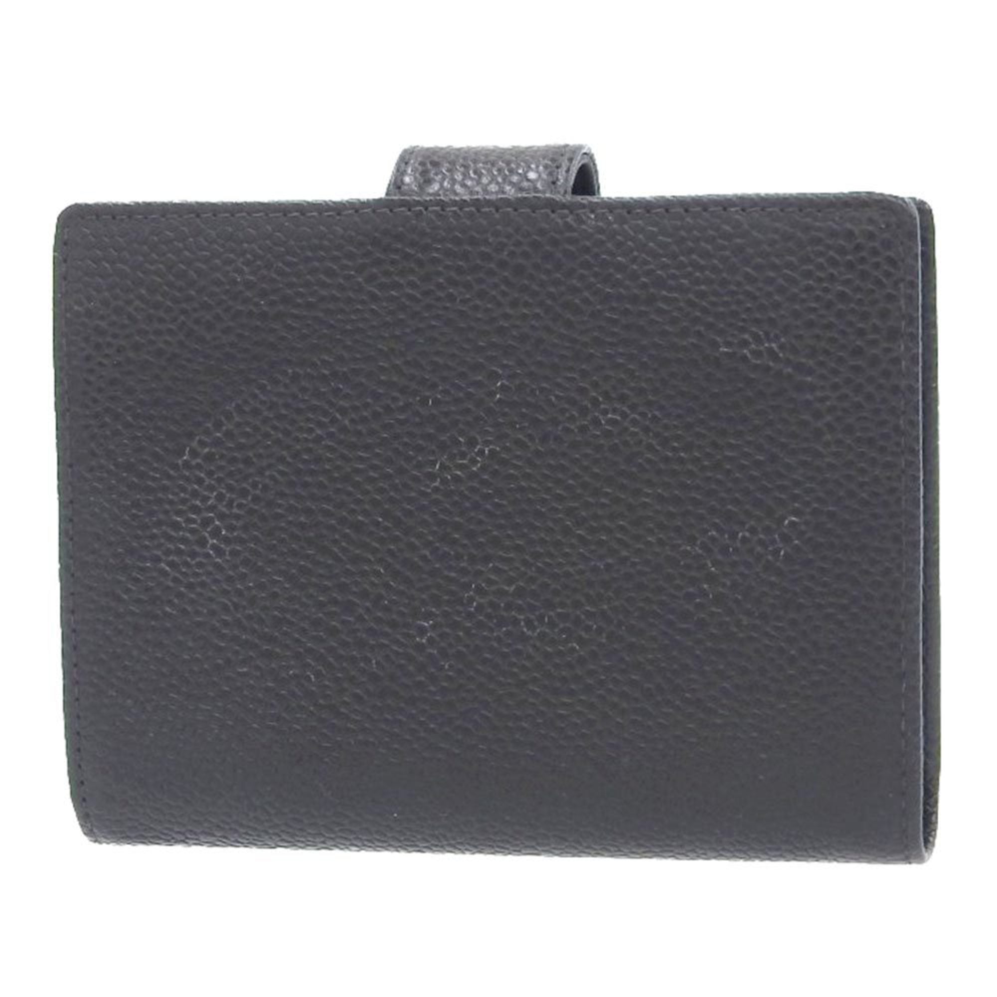 Chanel Black Grained Calfskin Coin Purse/Coin Case (Pre-Owned)