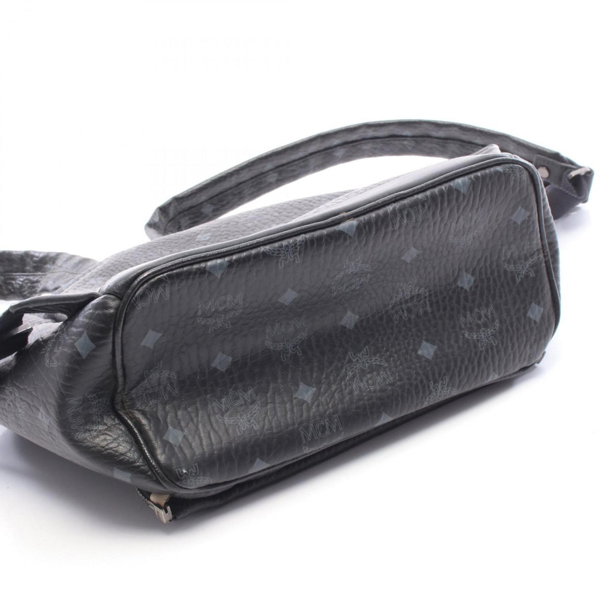 Mcm Black Gray Coated Canvas Backpack Handbag (Pre-Owned)