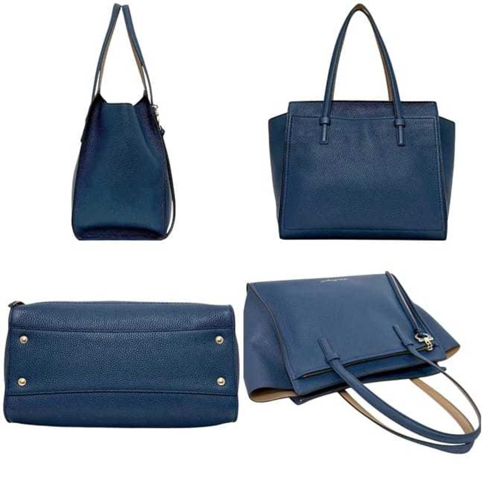 Salvatore Ferragamo Blue Leather Tote Bag (Pre-Owned)