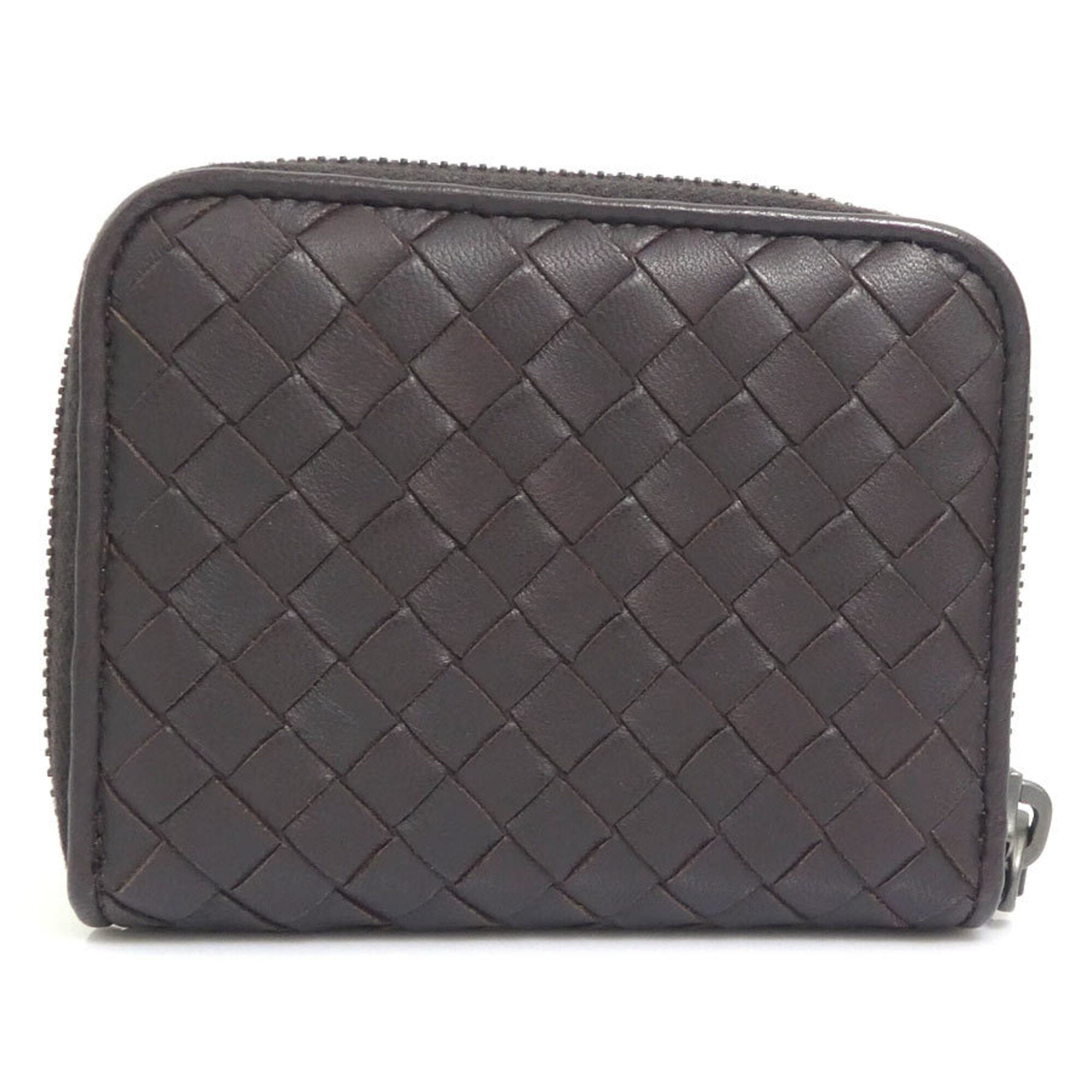 Bottega Veneta Brown Intrecciato Coin Purse/Coin Case (Pre-Owned)