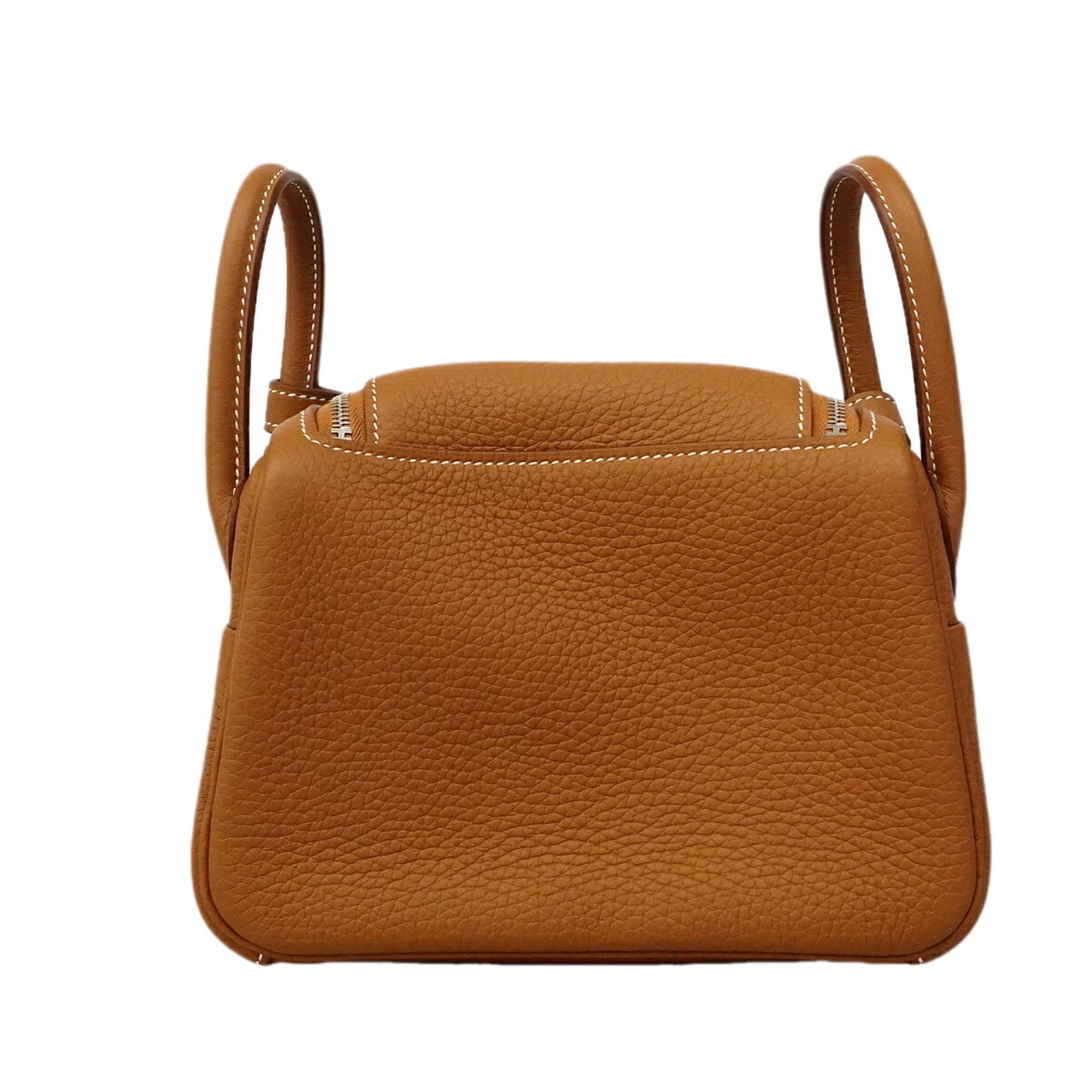 Hermes Gold Taurillon Clemence Leather Handbag (Pre-Owned)