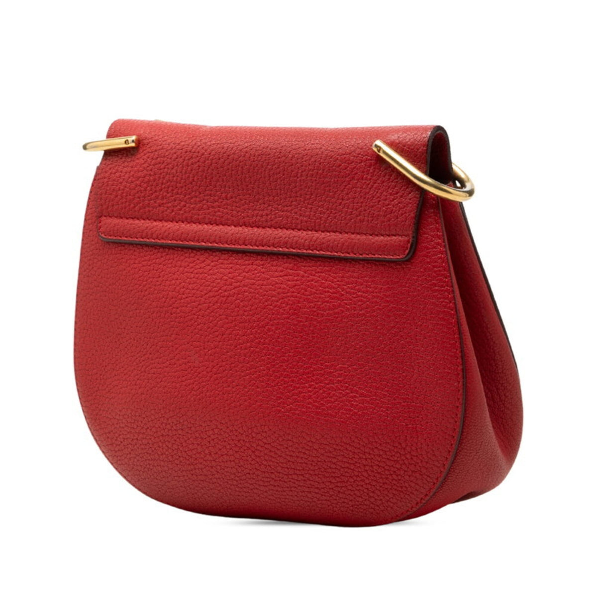 Chloé Gold Red Color Leather Shoulder Bag (Pre-Owned)