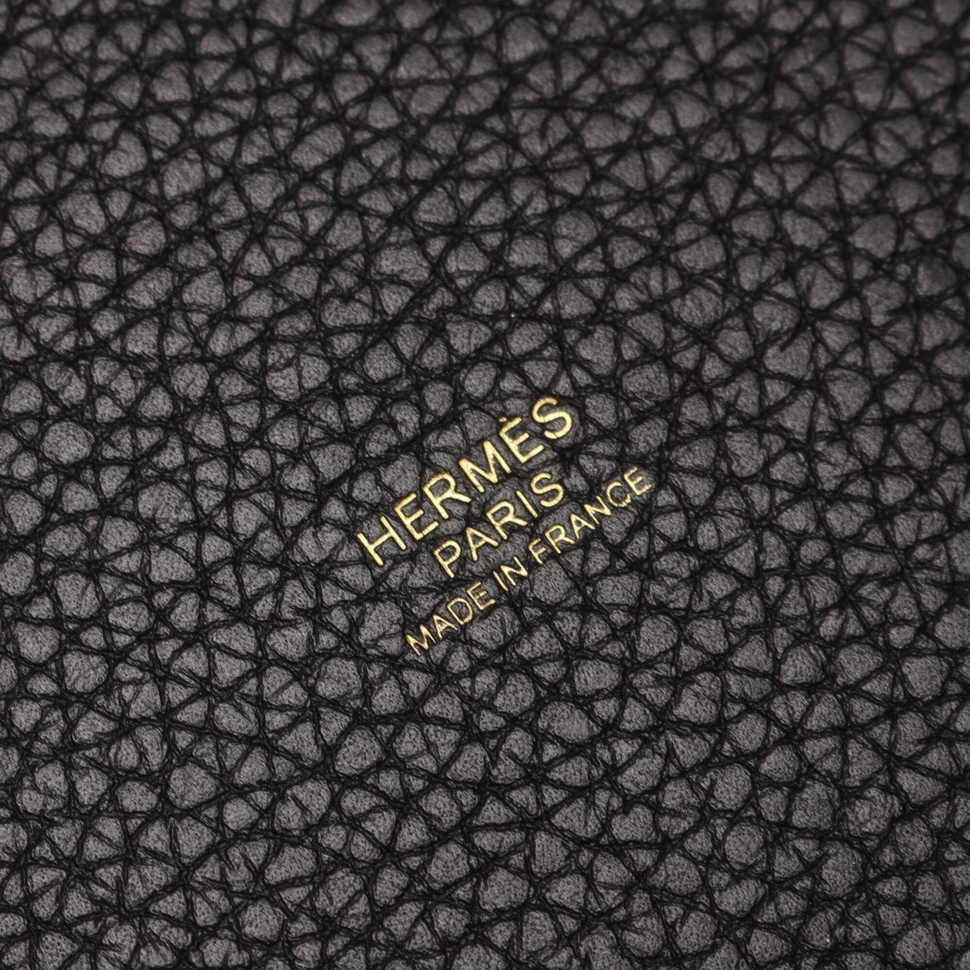 Hermes Black Taurillon Clemence Leather Leather Handbag (Pre-Owned)