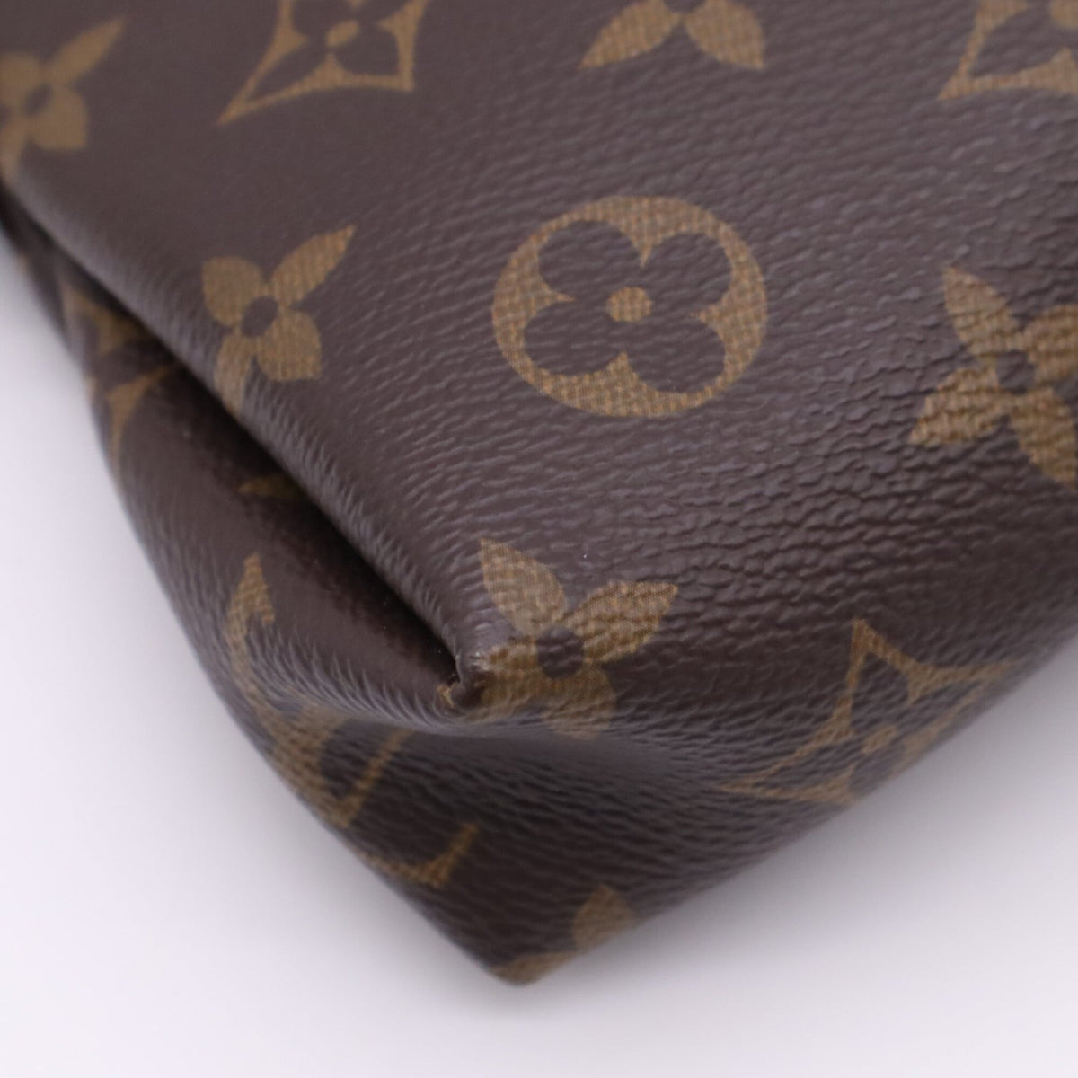 Louis Vuitton Beige Brown Coated Canvas Leather Handbag (Pre-Owned)
