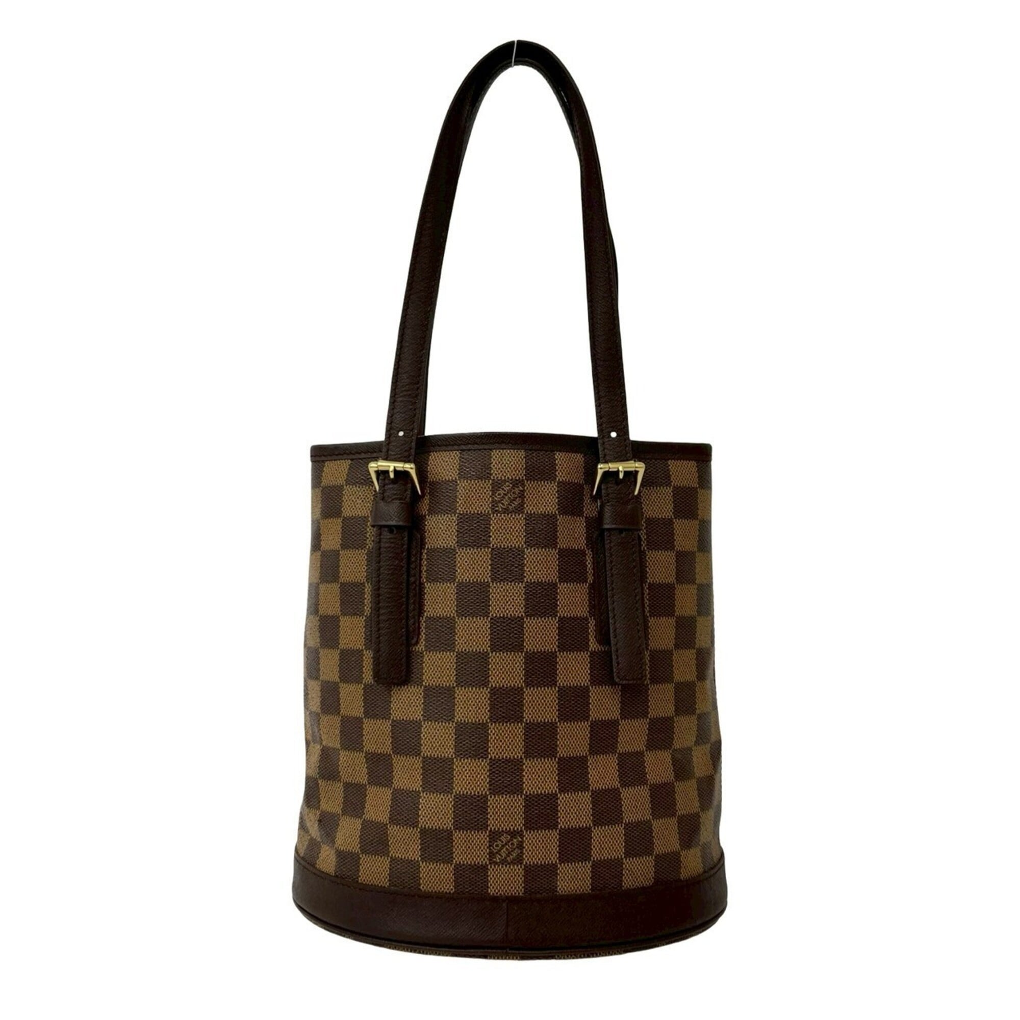 Louis Vuitton Brown Leather Pvc Handbag Tote Bag (Pre-Owned)
