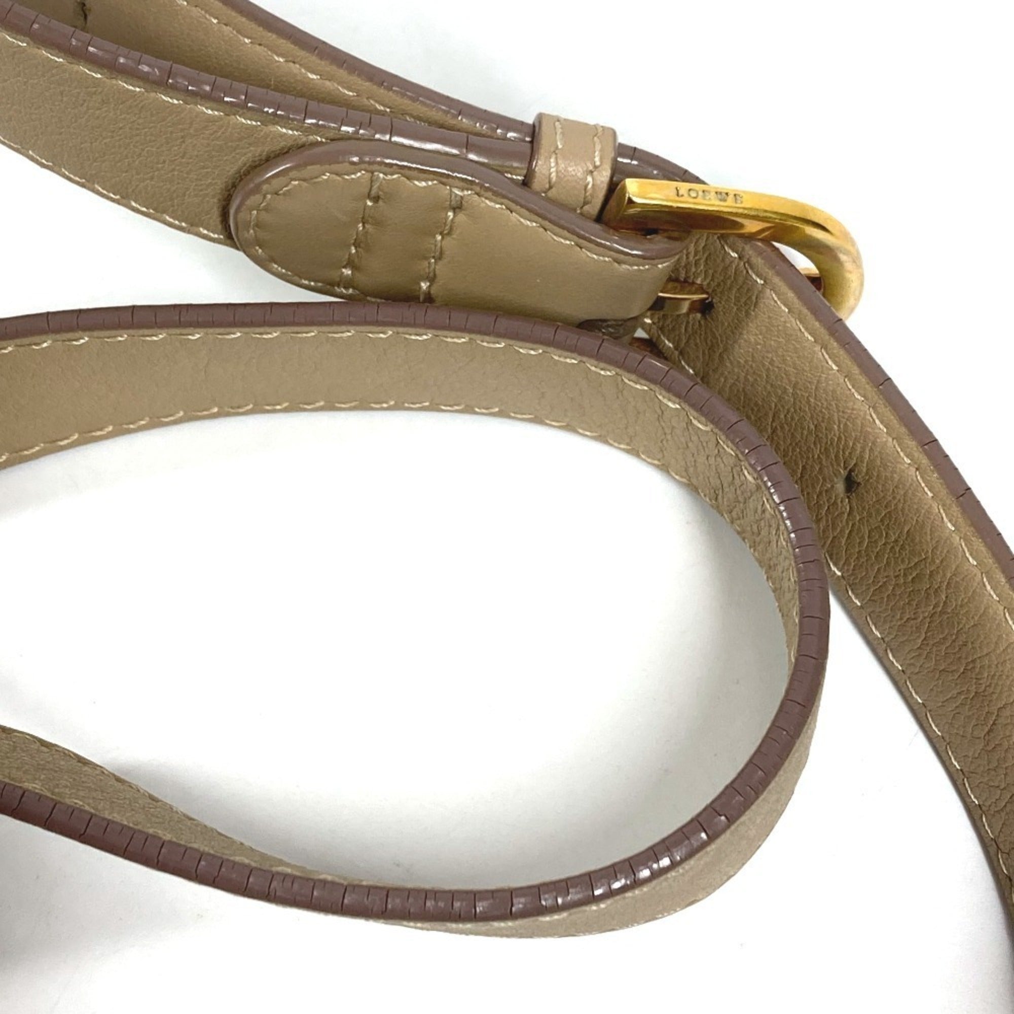 Loewe Beige Multi-Color Leather Canvas Pochette Shoulder Bag (Pre-Owned)
